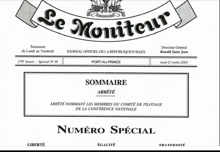 Nomination des membres de la commission de pilotage de la conférence Nationale