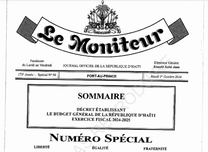 Année fiscale 2024-2025: Le gouvernement fixe à 121 milliards de gourdes les crédits d'investissement