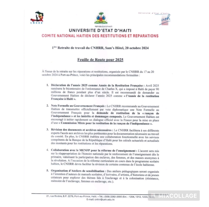 Le CNHRR déclare 2025 année de restitution de la dette de l'indépendance