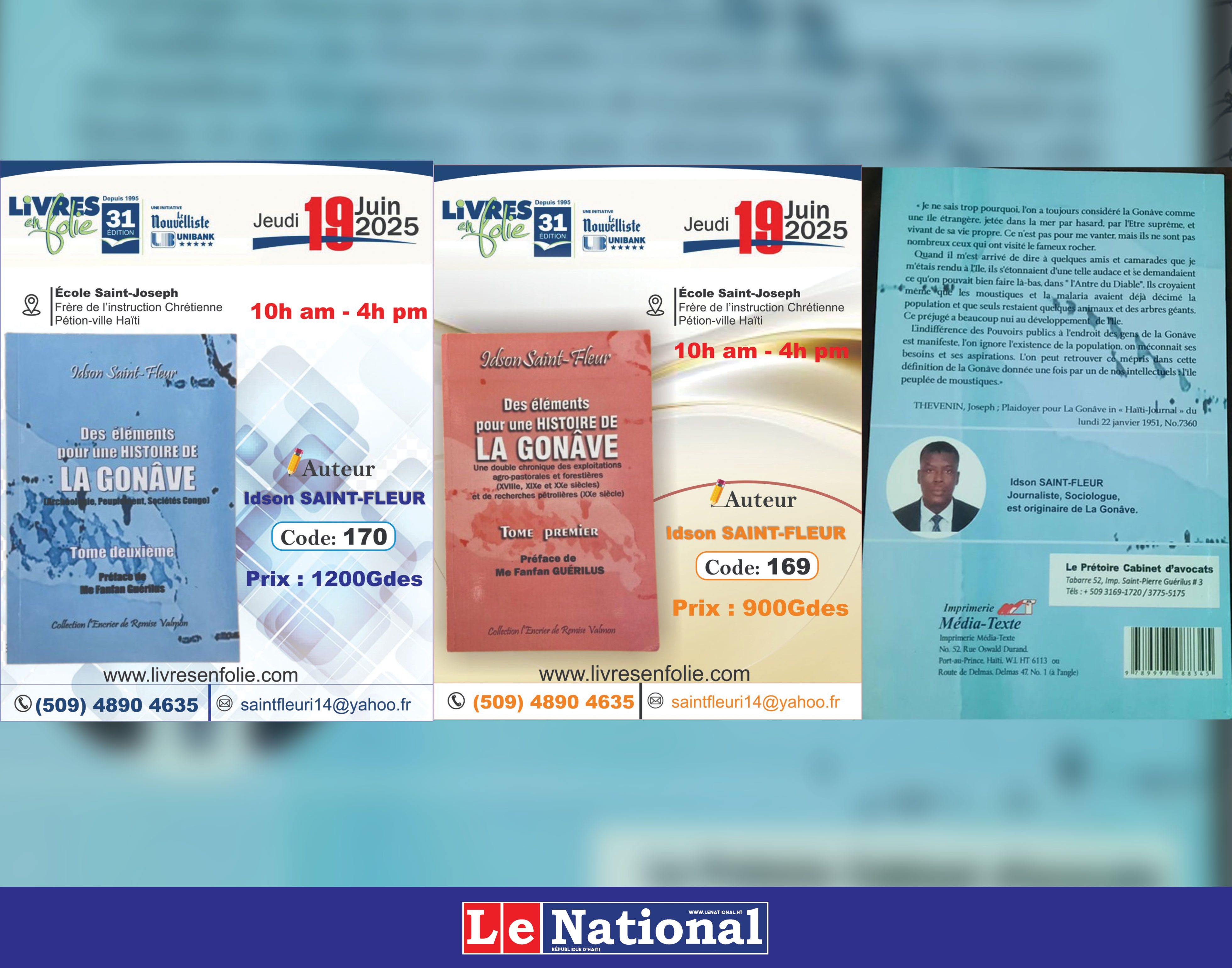 « Des éléments pour une histoire de La Gonâve », entre cendres et mémoire : Idson Saint-Fleur redonne voix aux âmes Congo à Livres en Folie
