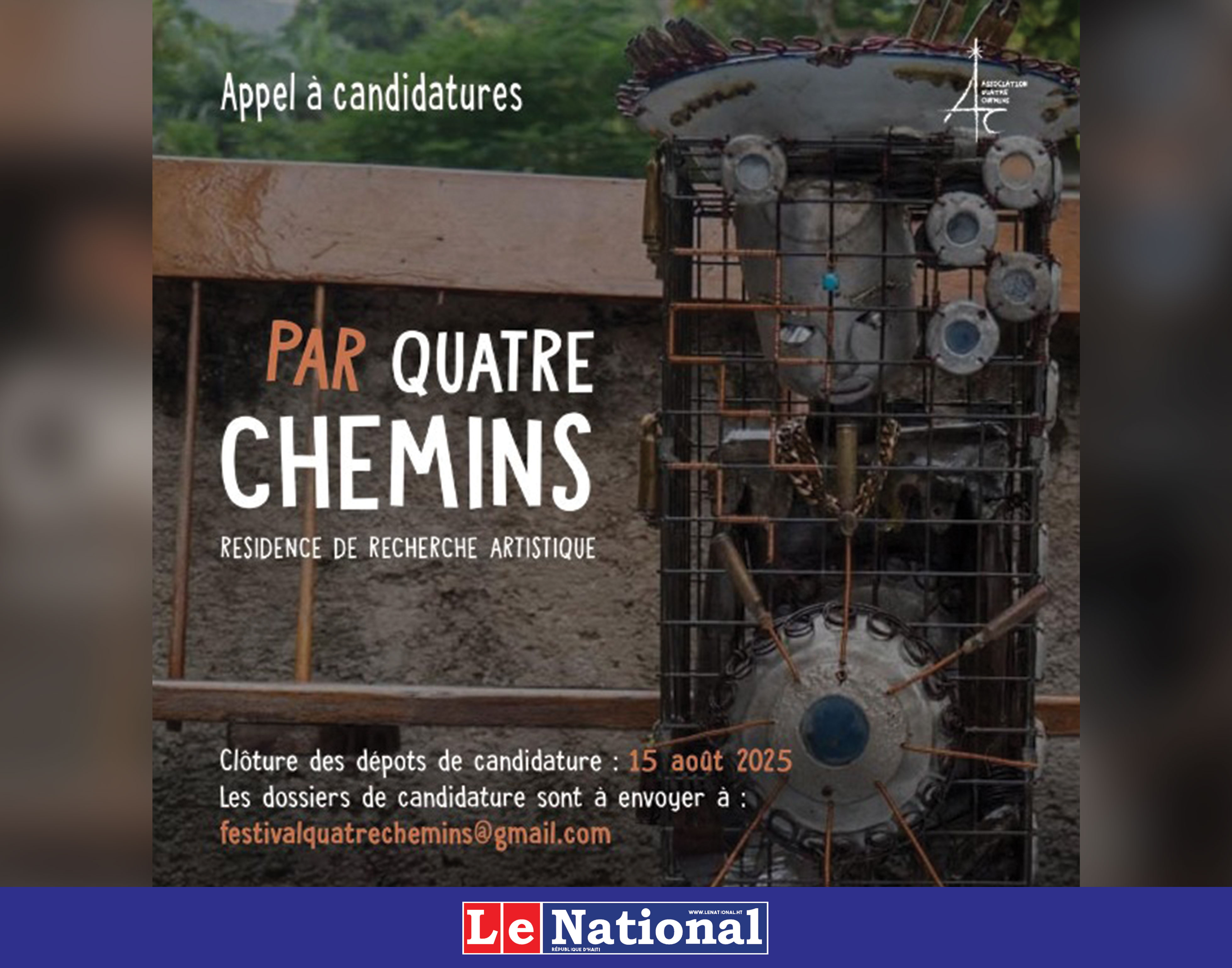 Artistes en quête d’horizons : l’Association  Quatre Chemins relance son appel à résidence « PAR QUATRE CHEMINS »