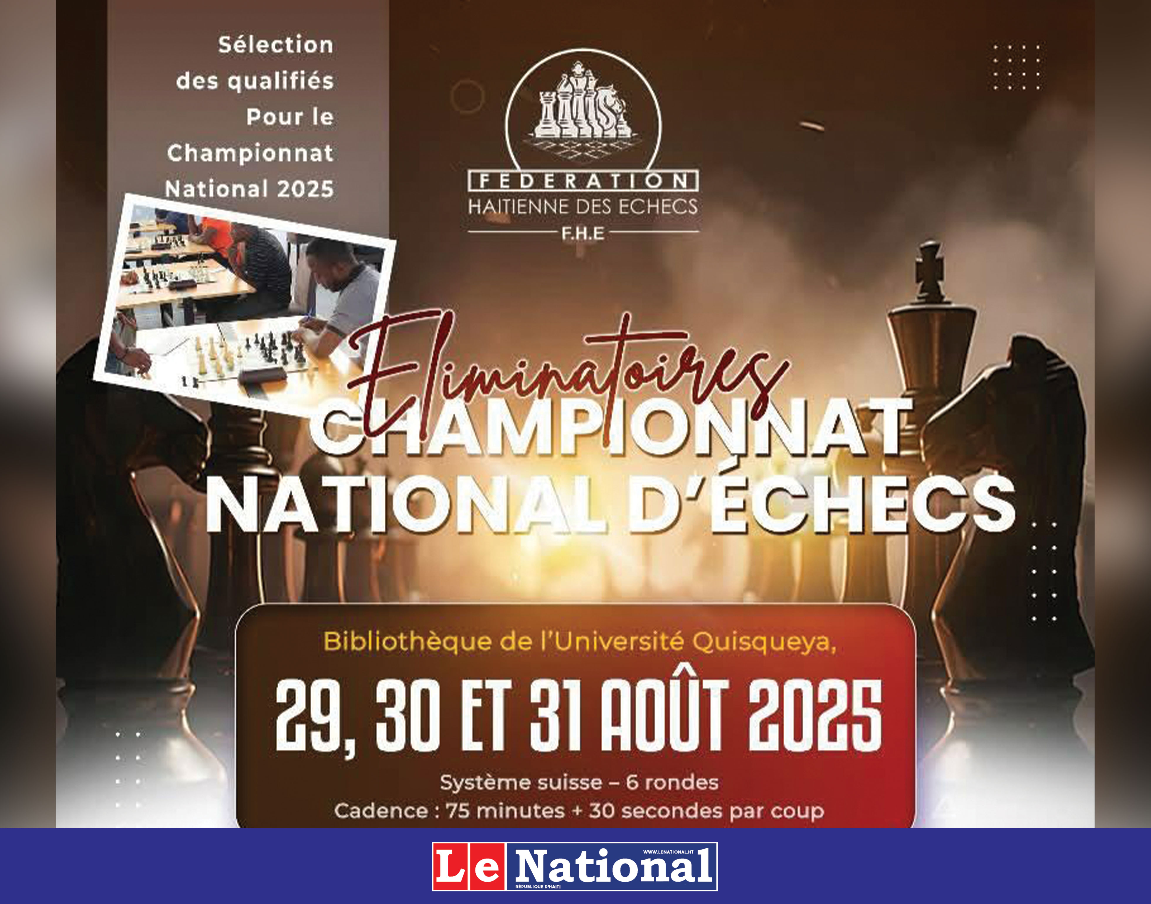 L’Université Quisqueya accueille les éliminatoires du Championnat national d’échecs 2025