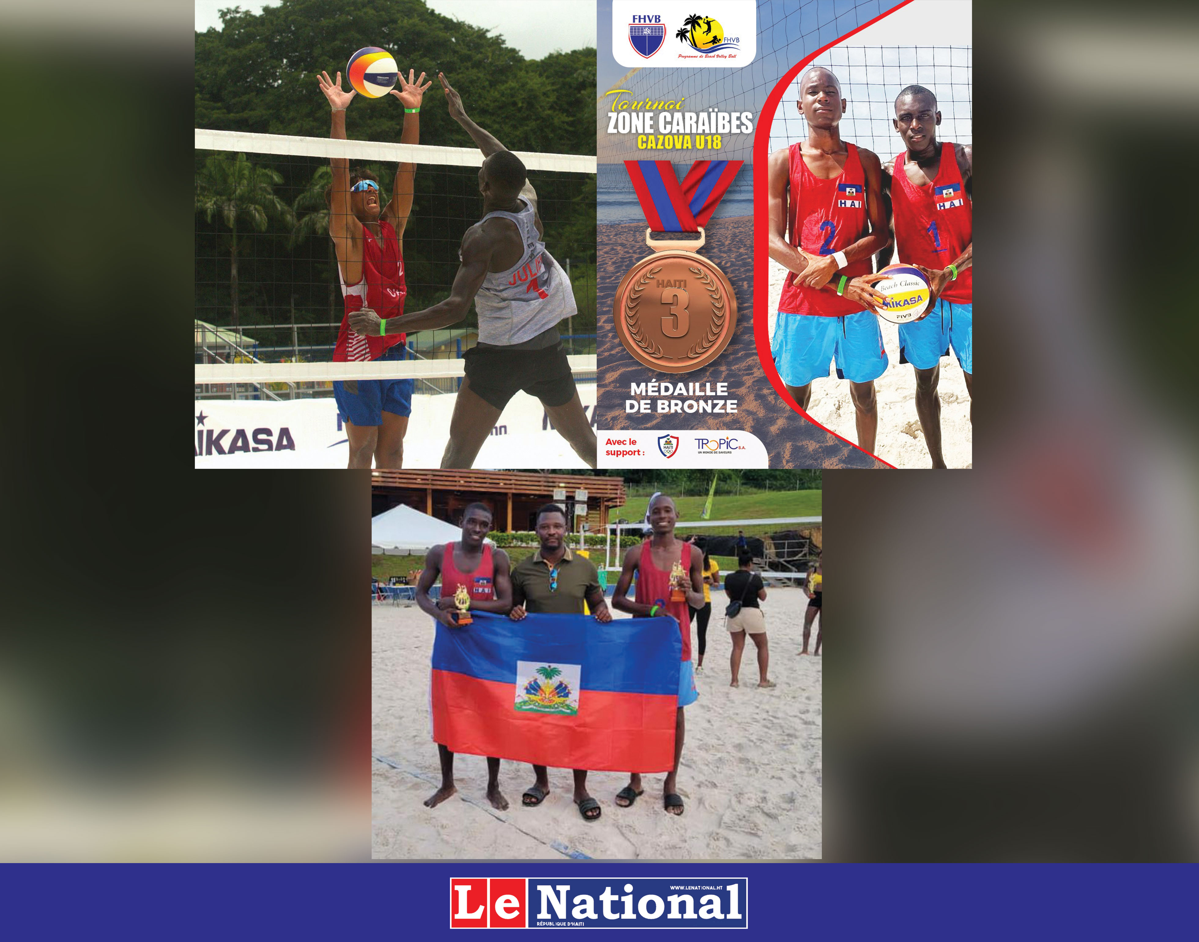 Historique : Luckenly Joseph et Julien Philippe offrent à Haïti sa deuxième médaille en beach-volley
