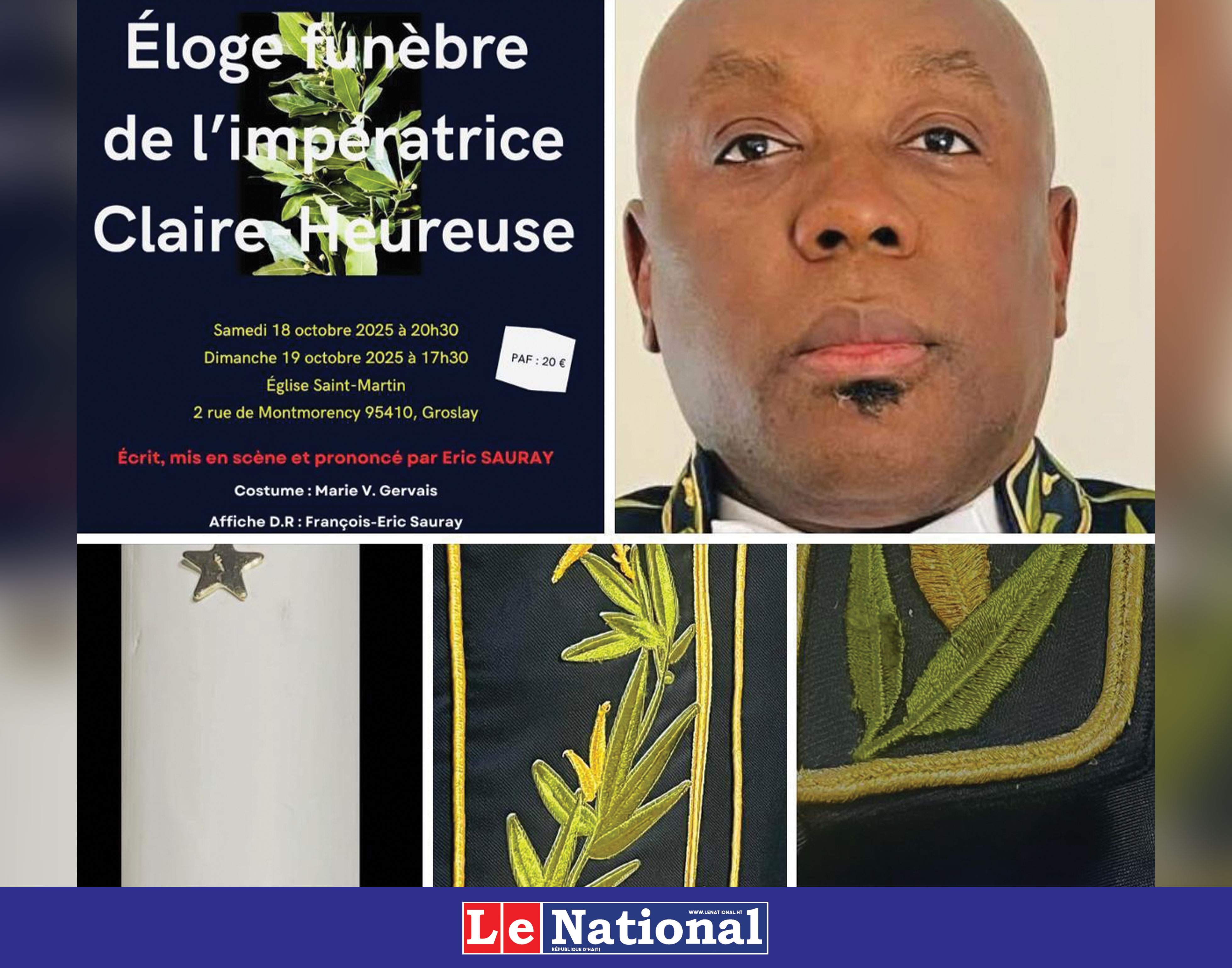 Éric Sauray : l’Impératrice Marie Claire Heureuse sur les planches