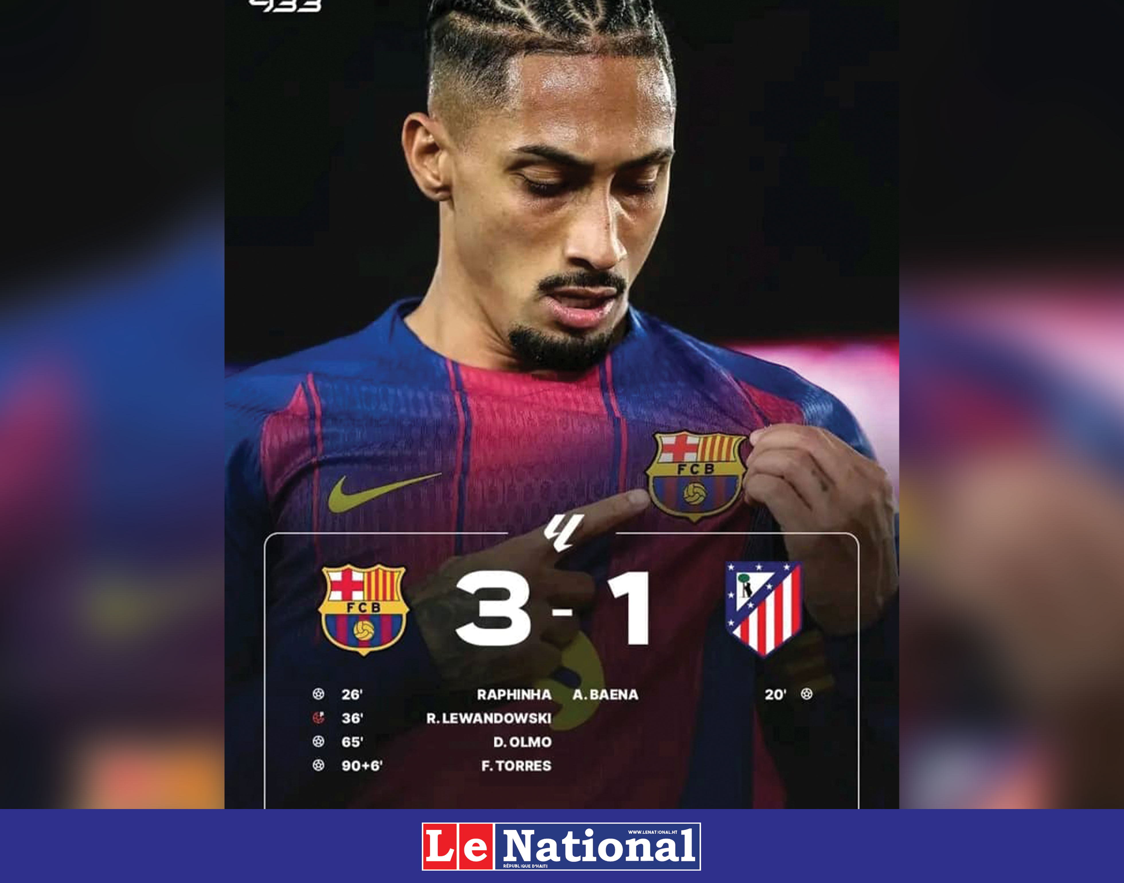 Le Barça renverse l’Atlético et s’installe en tête du championnat