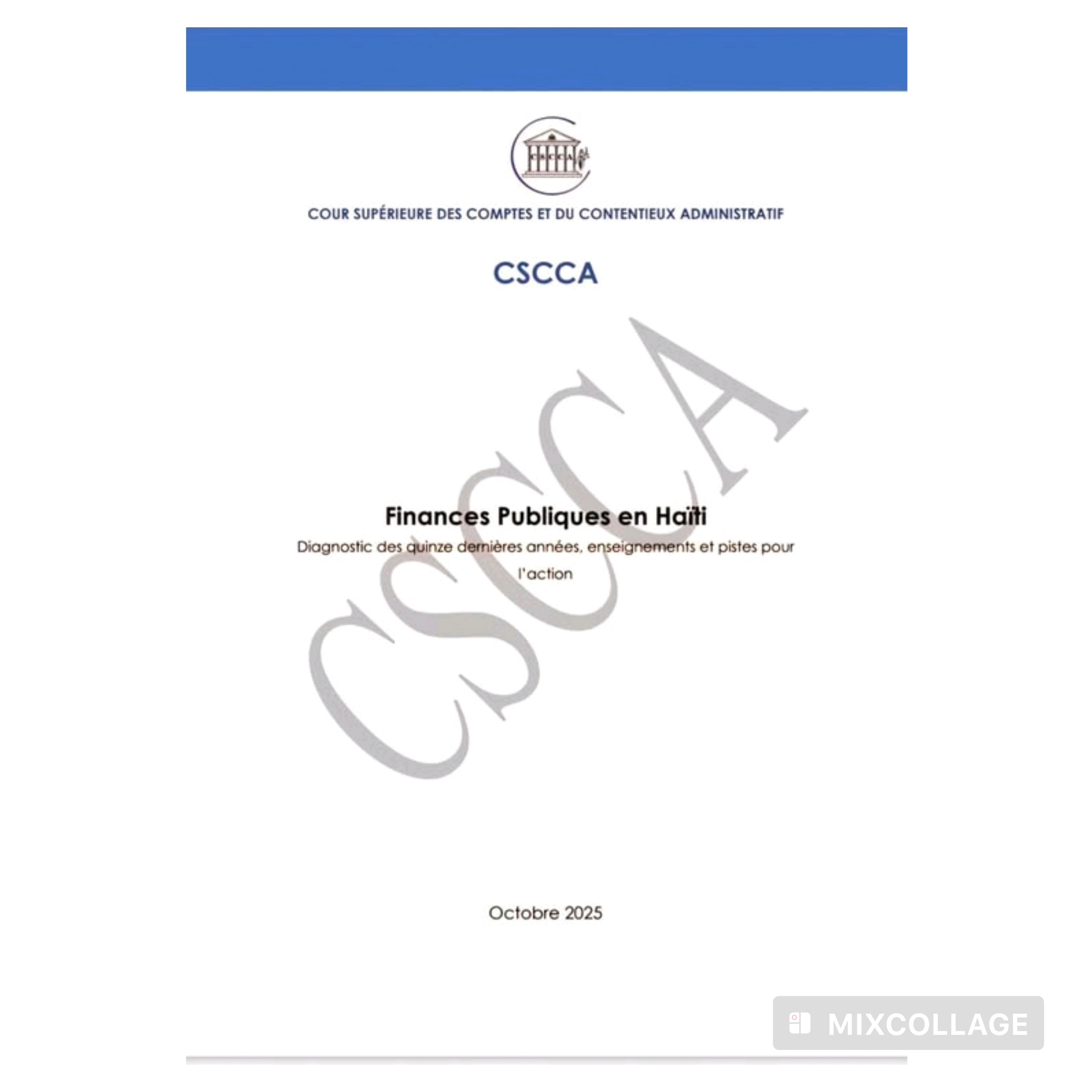 CSCCA: Présentation du rapport sur les finances publiques en Haïti