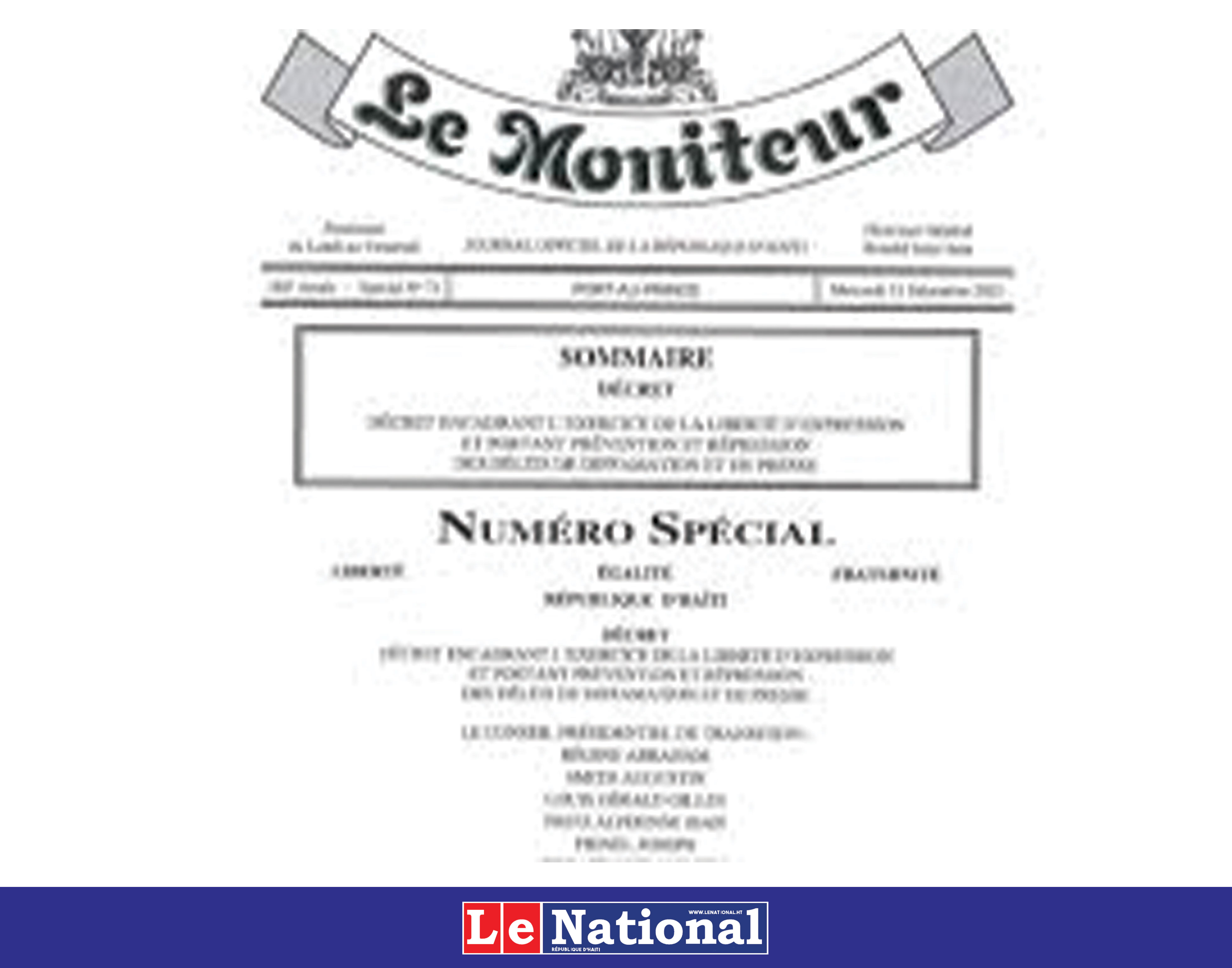 Haïti- Liberté d’expression : CIDH appelle au retrait du décret sur la liberté d’expression