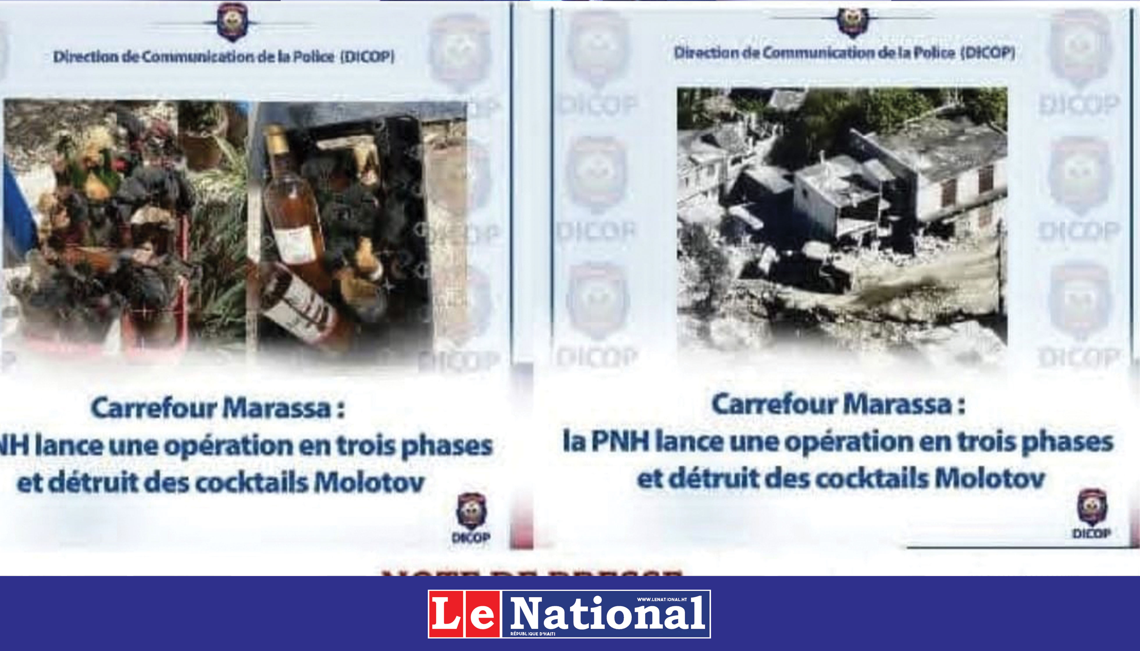 Offensive de la PNH contre les gangs à Carrefour Marassa à Tabarre