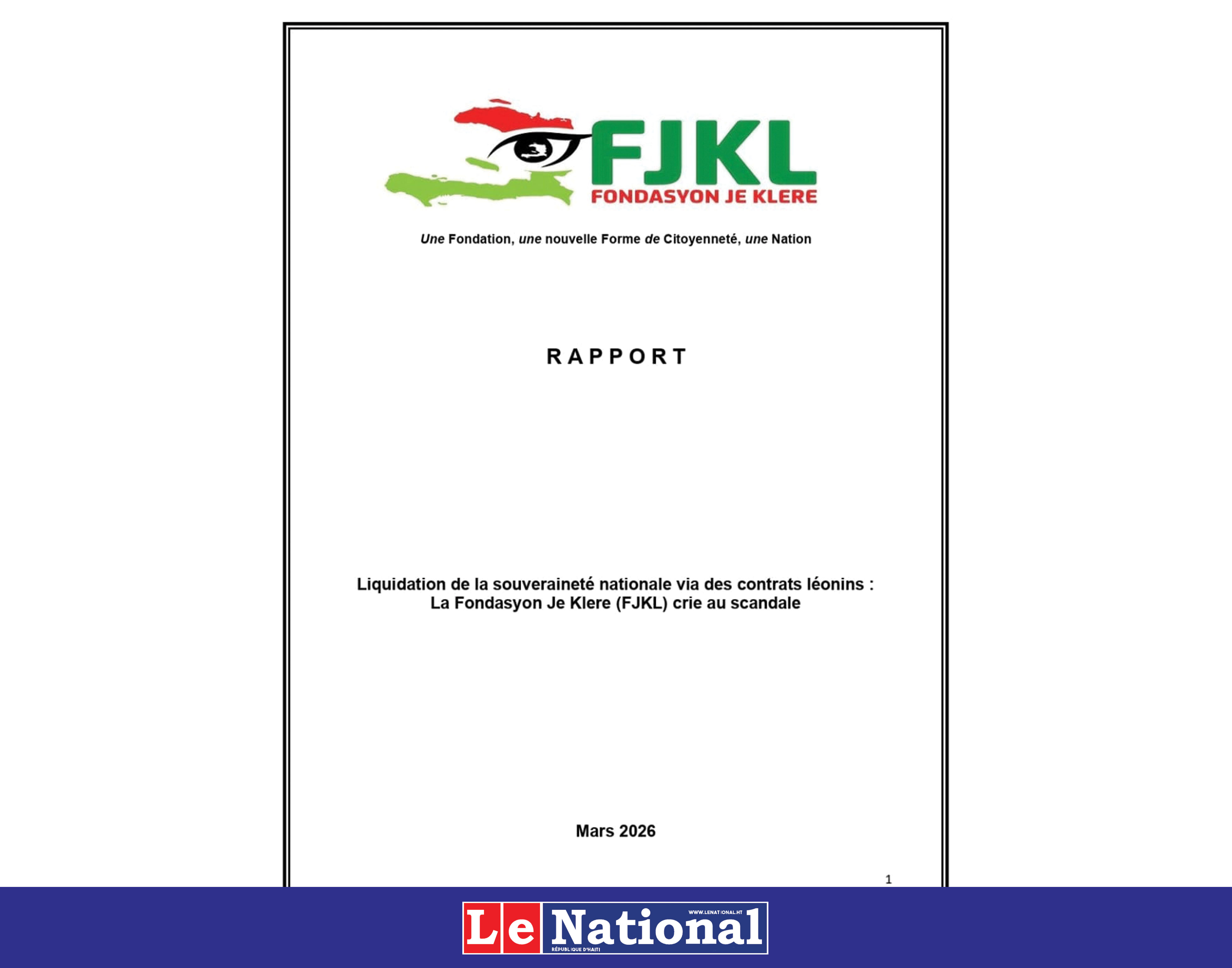 La FJKL dénonce une « liquidation de la souveraineté nationale » à travers des contrats signés par le gouvernement