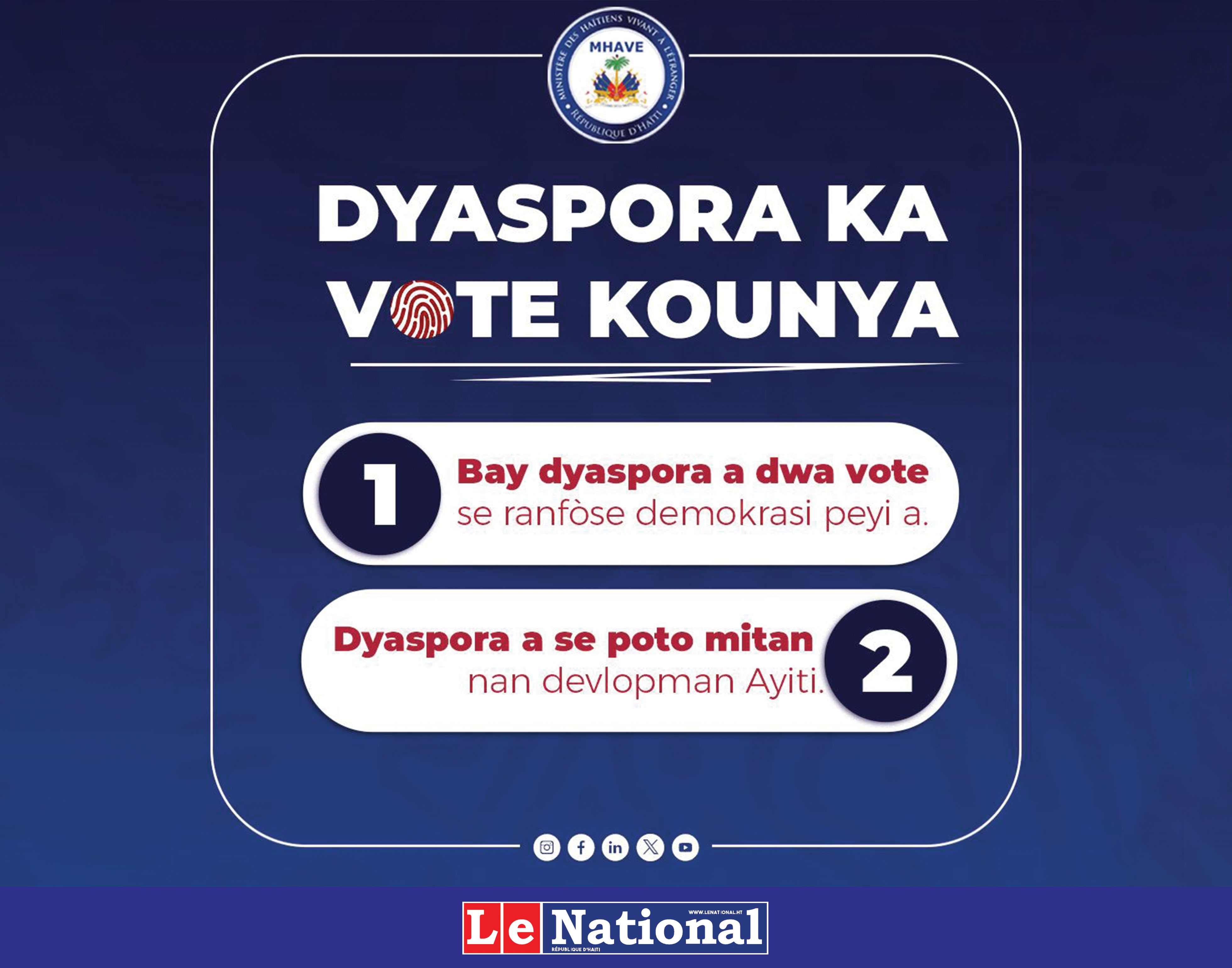 Participation de la diaspora : le MHAVE annonce des assises nationales au Cap-Haïtien et aux Cayes