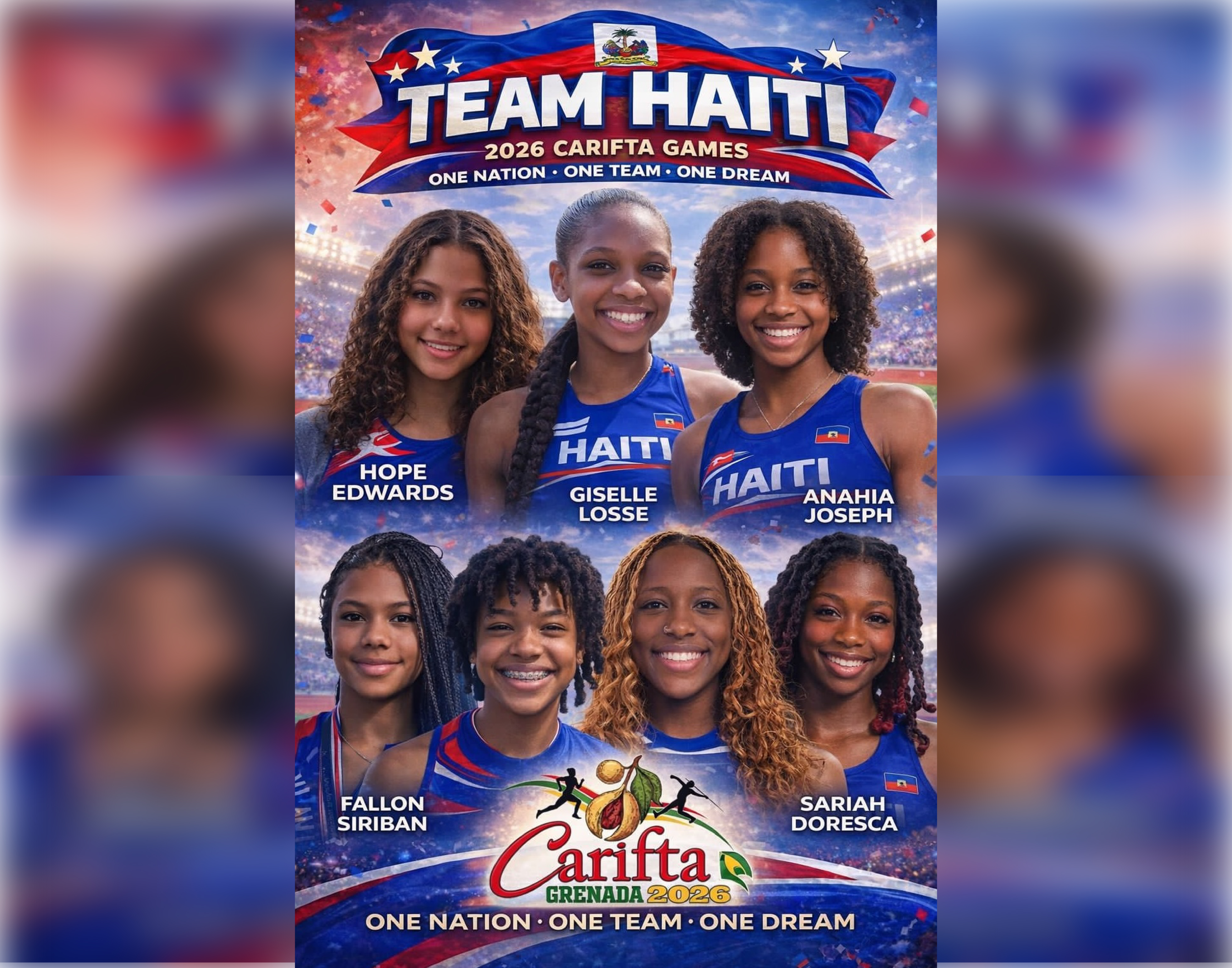 Sept athlètes féminines représenteront Haïti aux Carifta Games 2026
