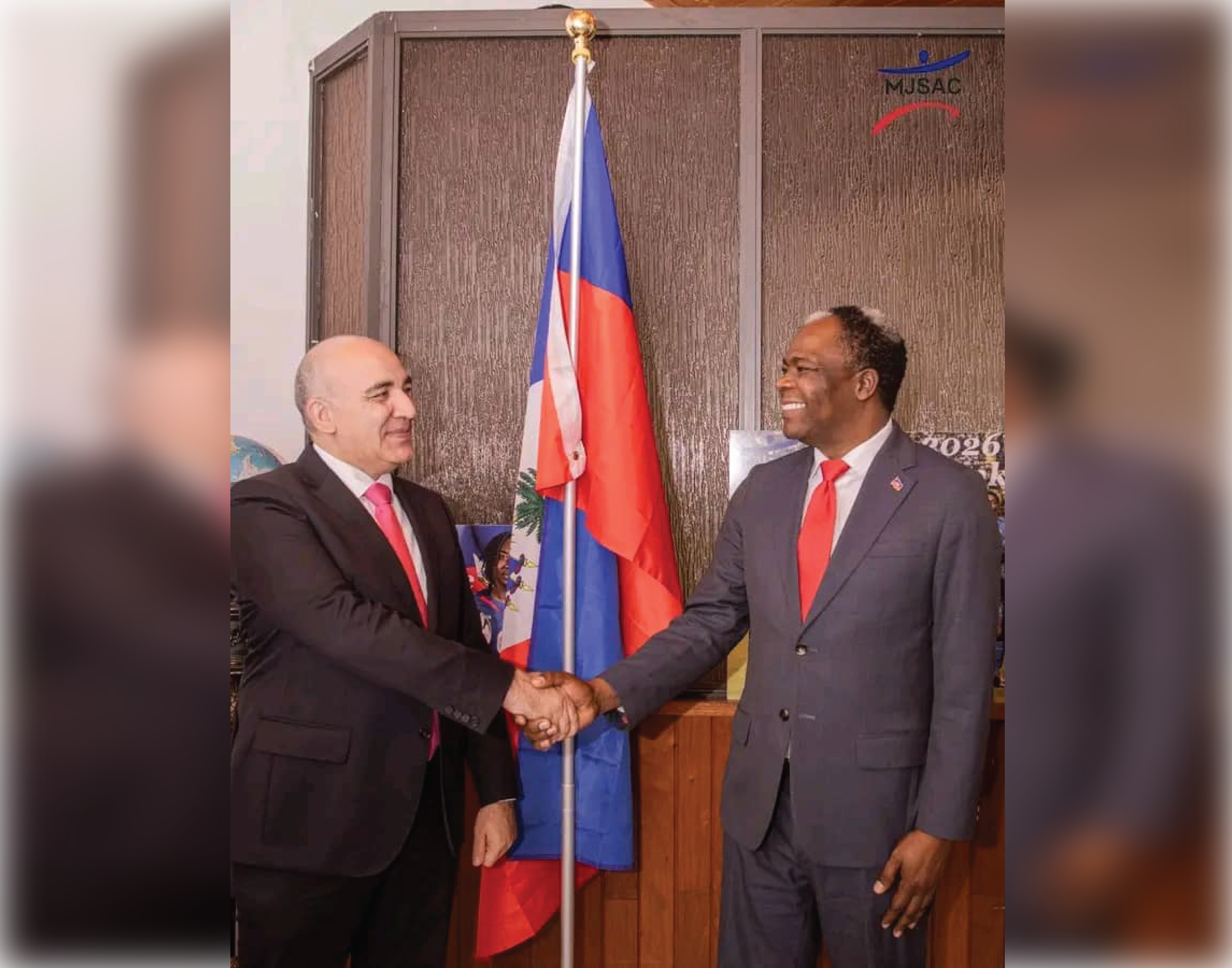 Visite de courtoisie de l'ambassadeur d'Espagne en Haïti auprès du ministre Pythagore Dumas