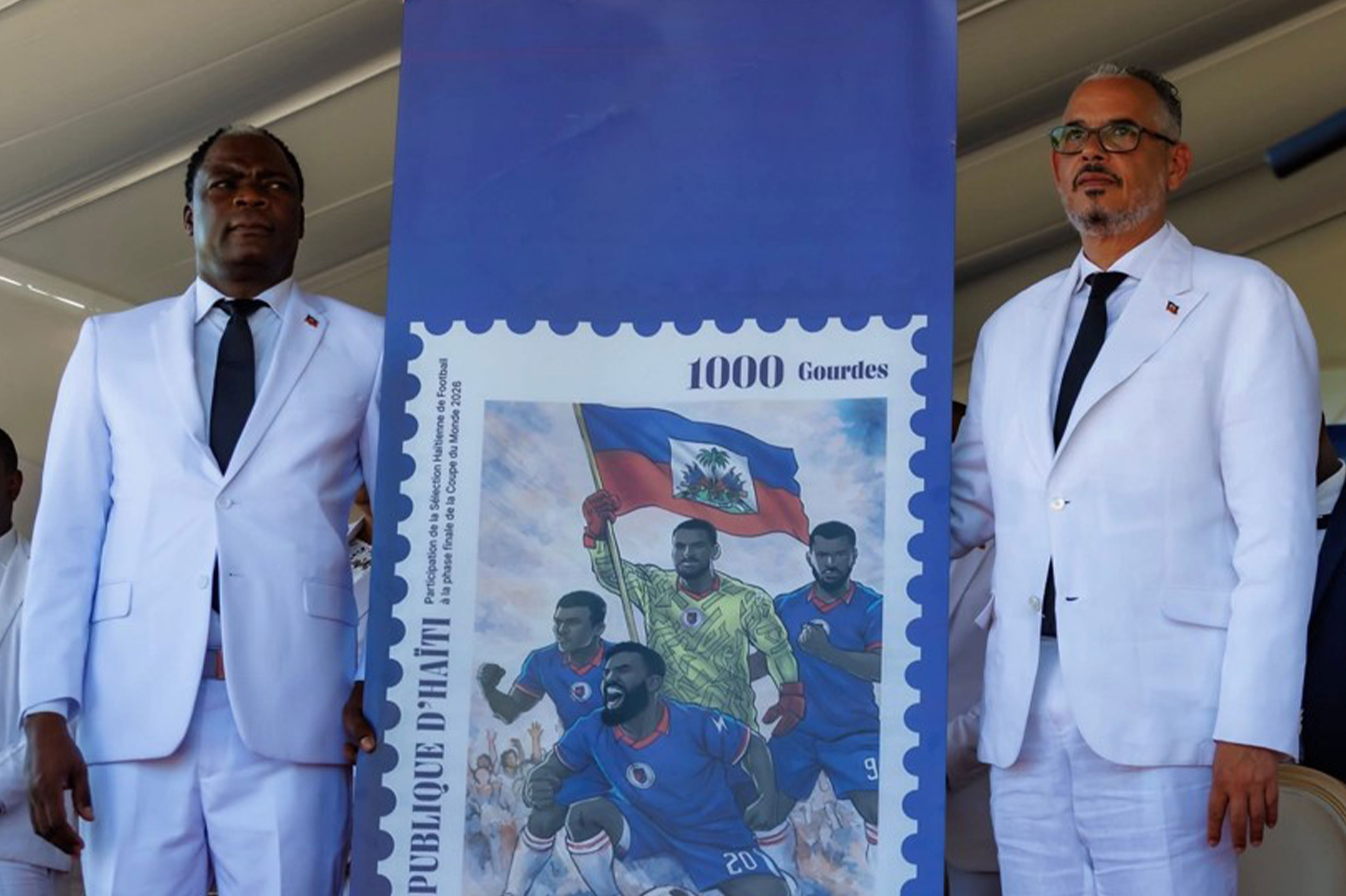 Dubicart Gallery au rendez-vous de la sélection nationale masculine de football d’Haïti qui s’offre un timbre-poste pour une participation éternelle à la phase finale de la Coupe du Monde 2026.      