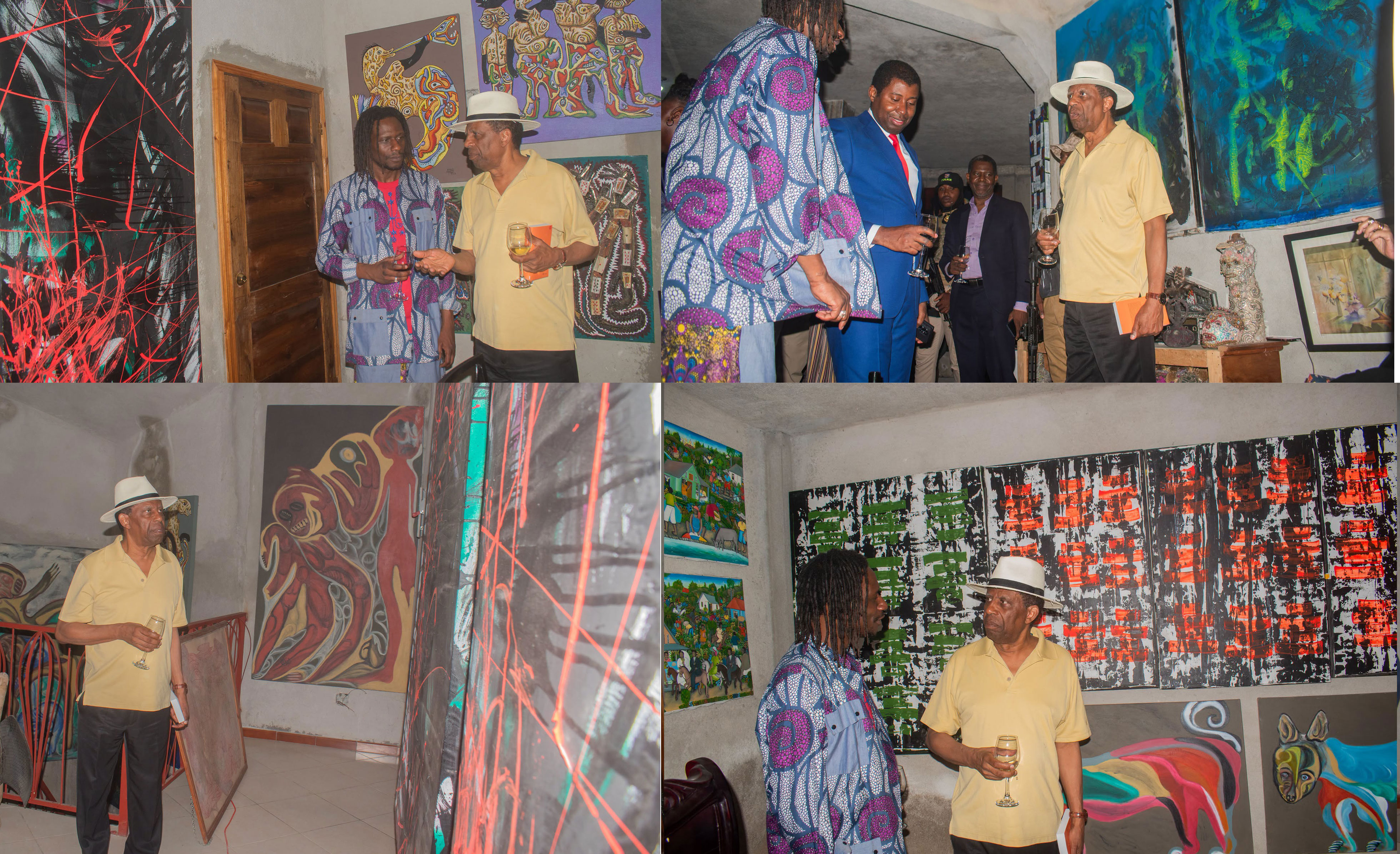 VISITE DE L’ECRIVAIN DANY LAFERRIERE A LA COLLECTION PRIVEE DU CENTRE D’ÉTUDES ET DE RECHERCHES EN ARTS VISUELS ET DU SPECTACLE (CERAVS)