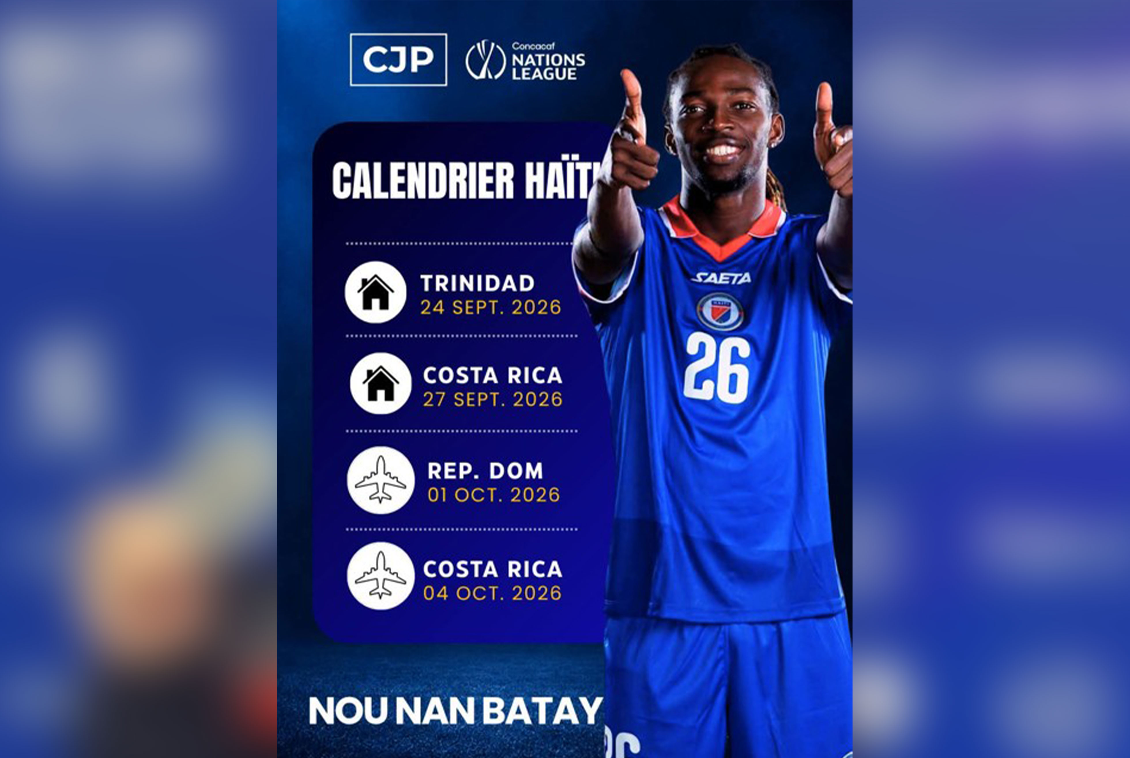 La Concacaf dévoile le calendrier des Grenadiers pour la Ligue des Nations