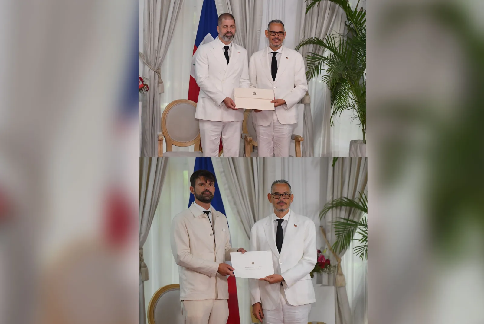 Diplomatie : les nouveaux ambassadeurs de France et du Canada présentent leurs lettres de créance