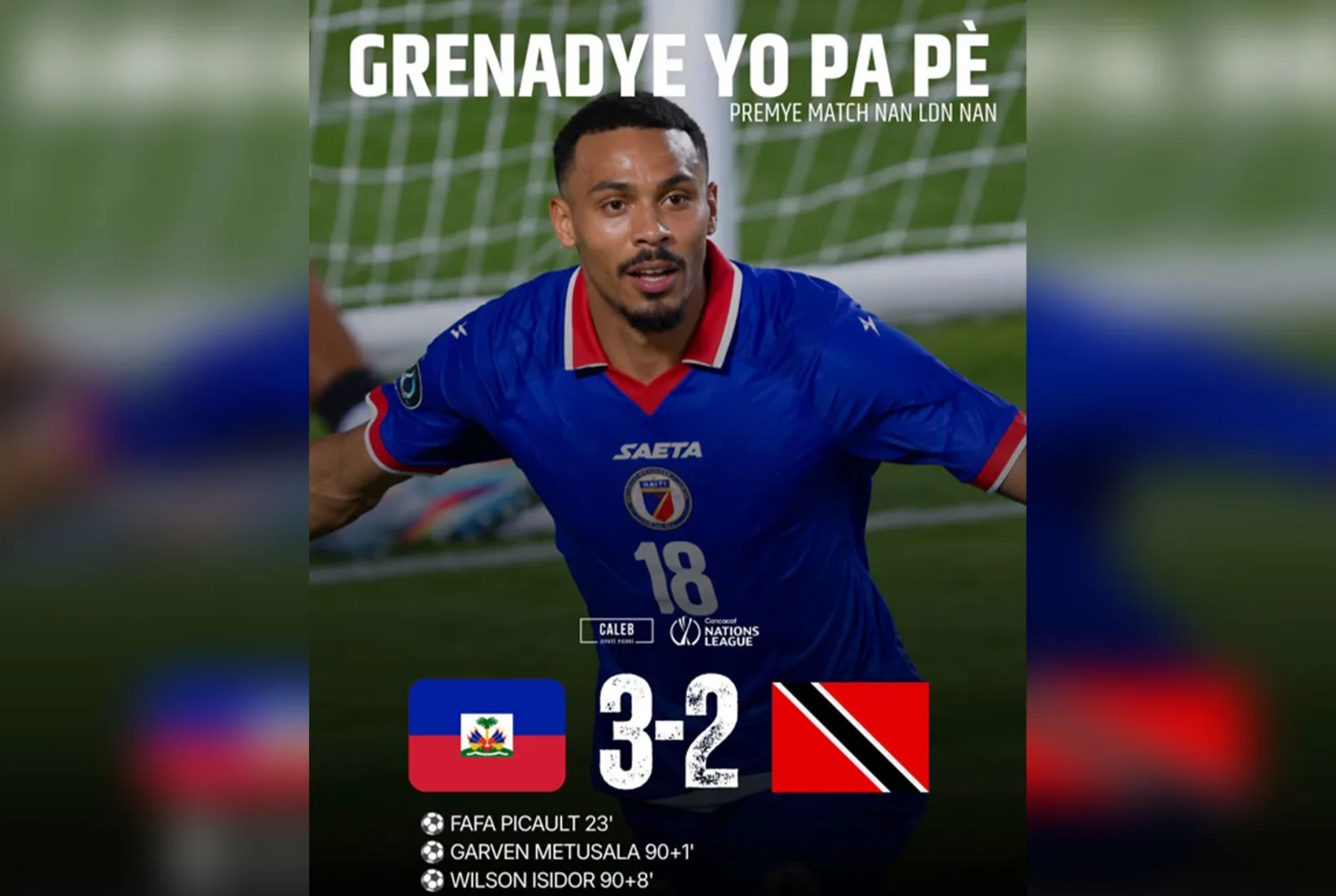 Haïti décroche une victoire spectaculaire face à Trinité-et-Tobago