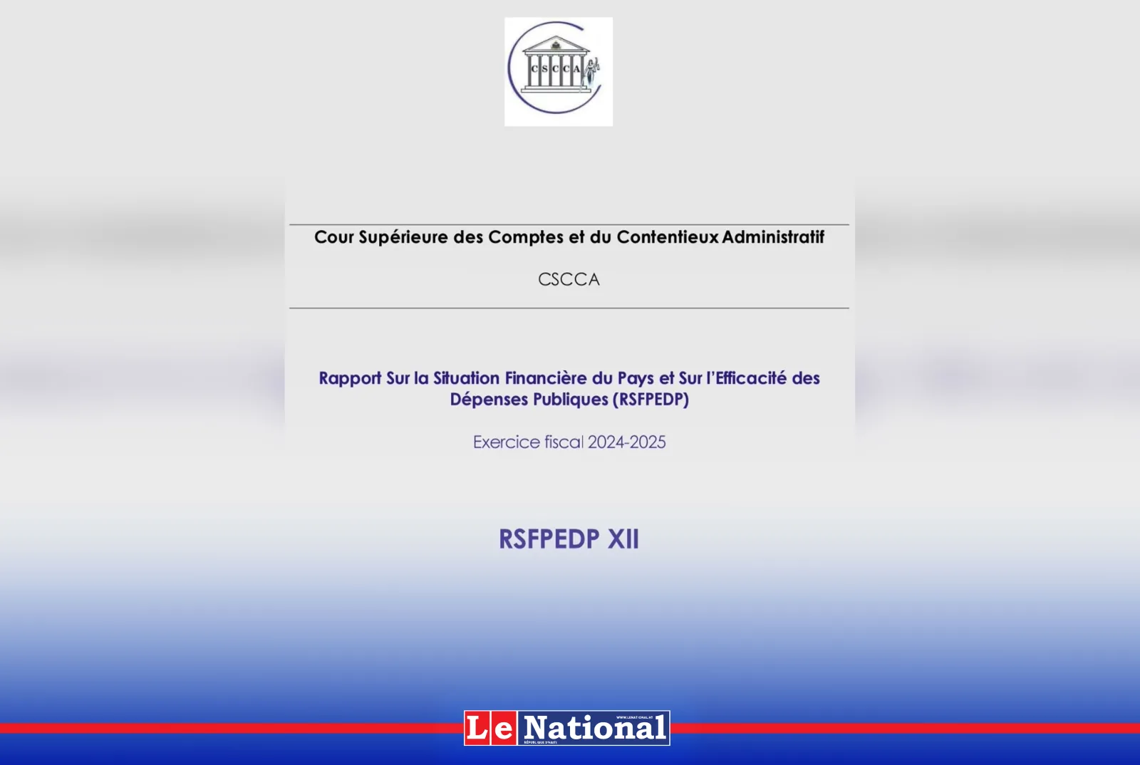 Dépenses publiques : le MJSP n’a exécuté que 3,3 % de ses crédits d’investissement du budget 2024-2025
