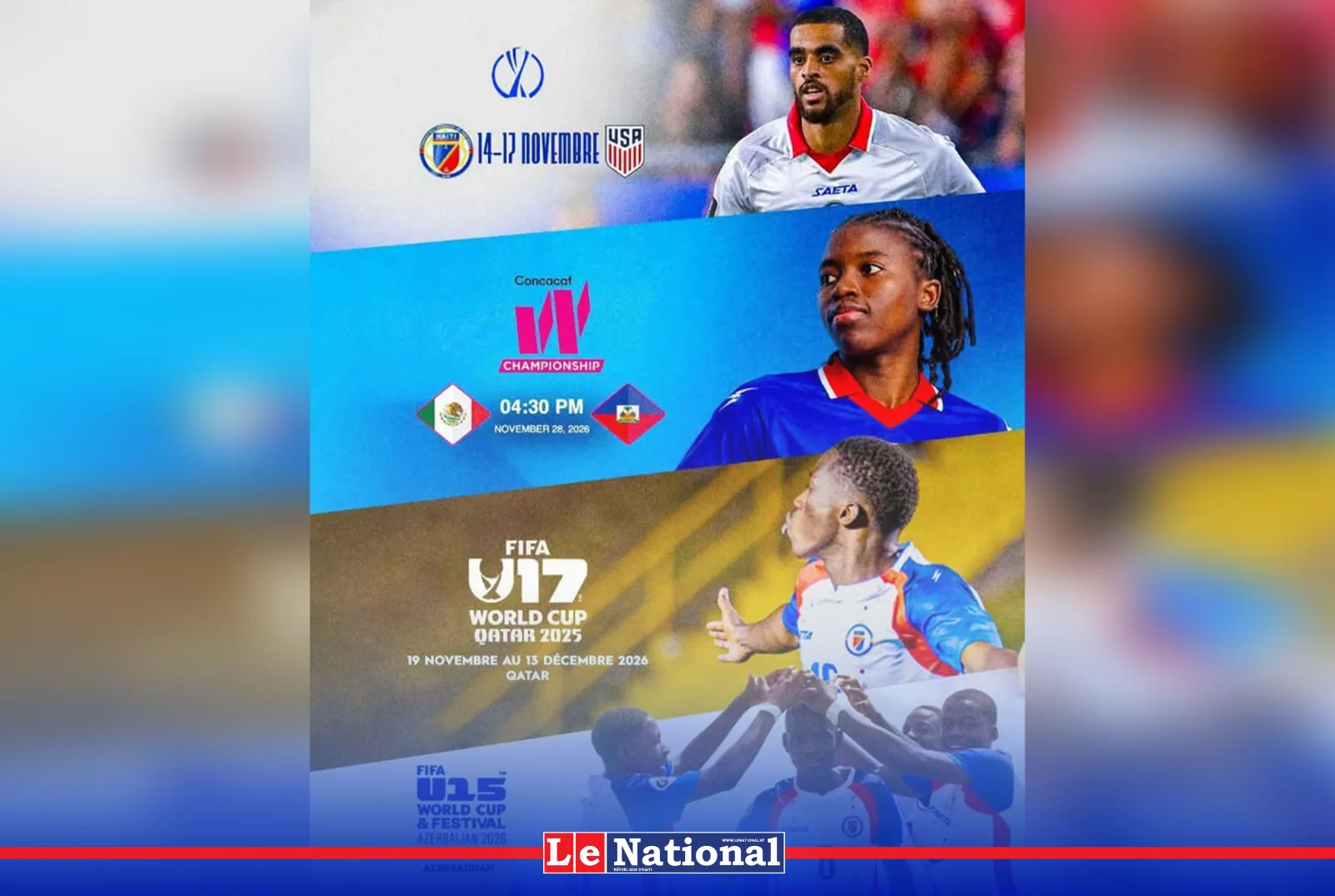 Une fin d'année riche en défis pour les équipes nationales d'Haïti !