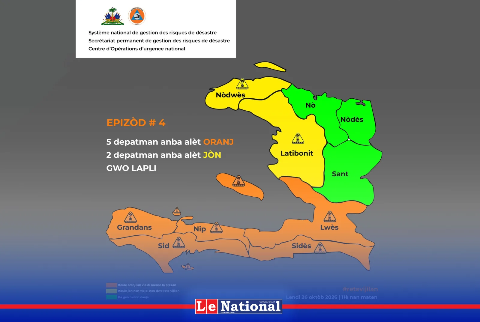 Intempéries en Haïti: La DGPC fait le point