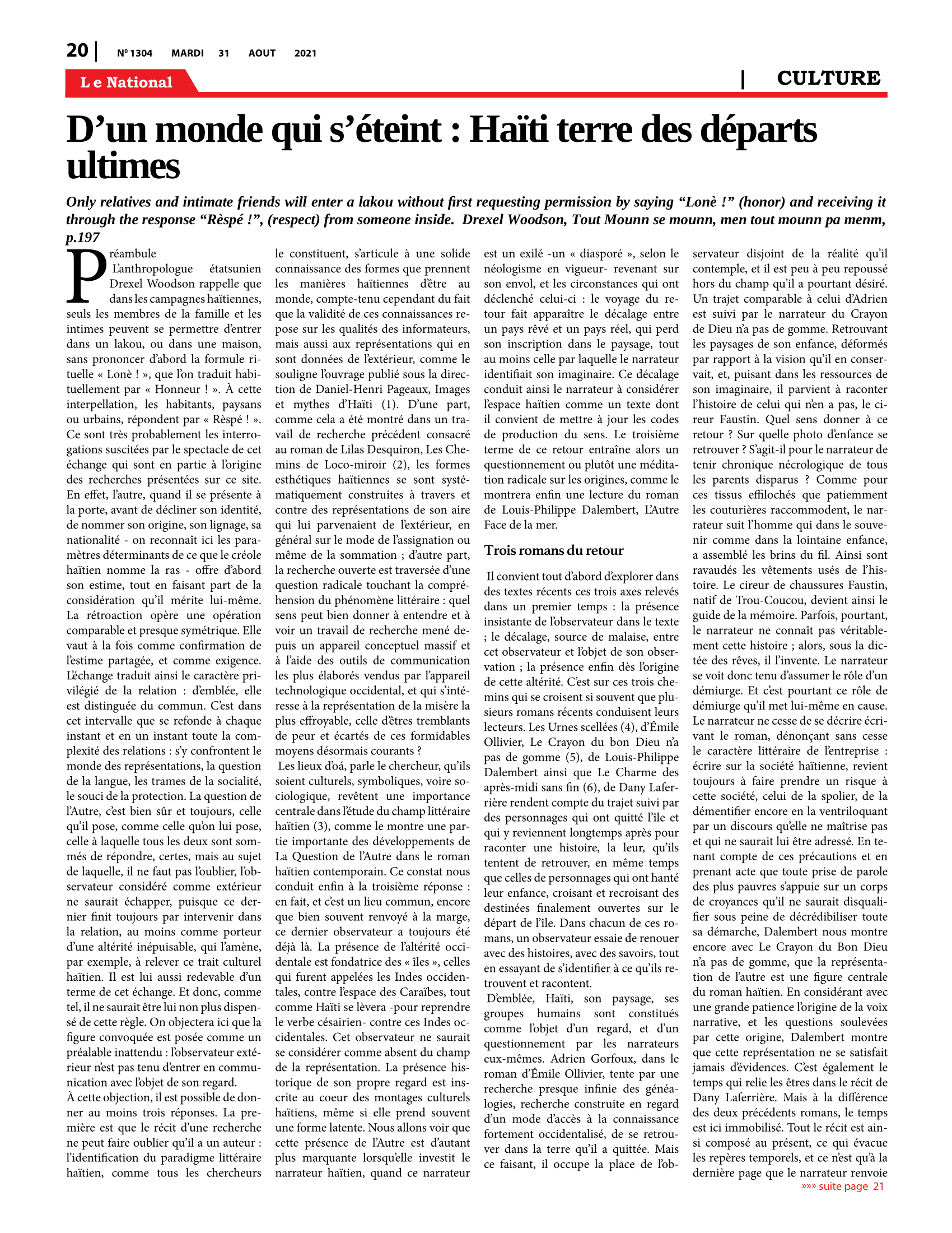 Page 20 de l'édition 1304