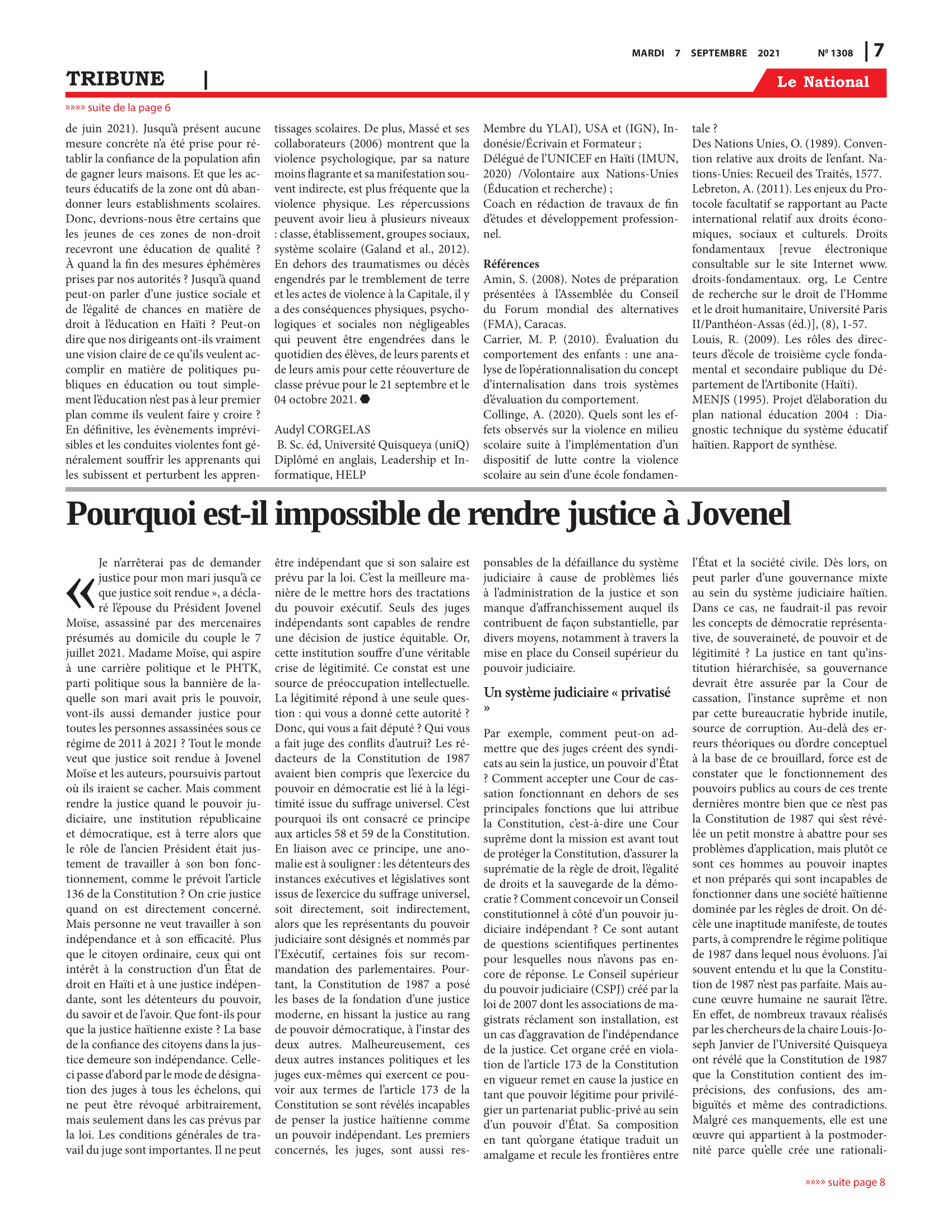 Page 7 de l'édition 1308