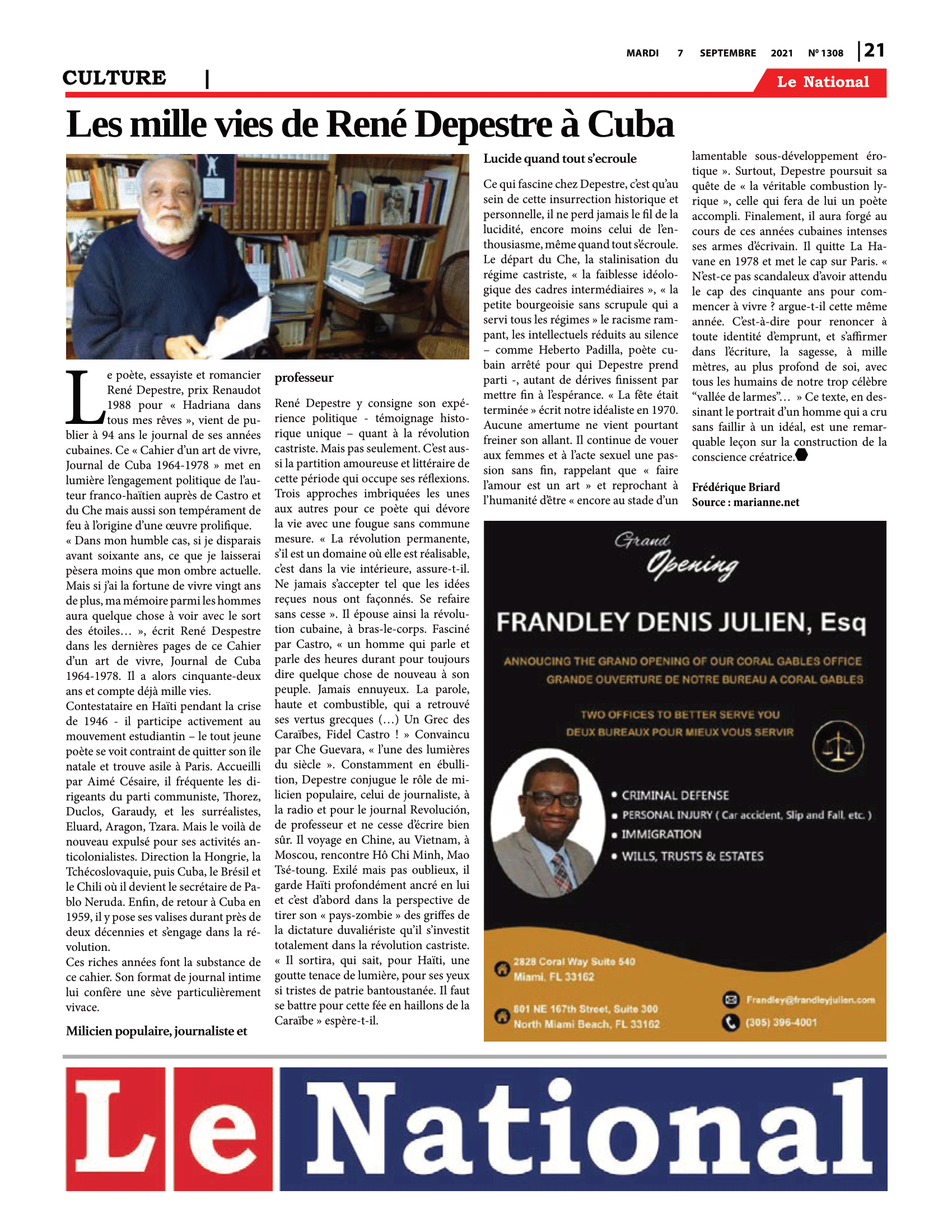 Page 21 de l'édition 1308