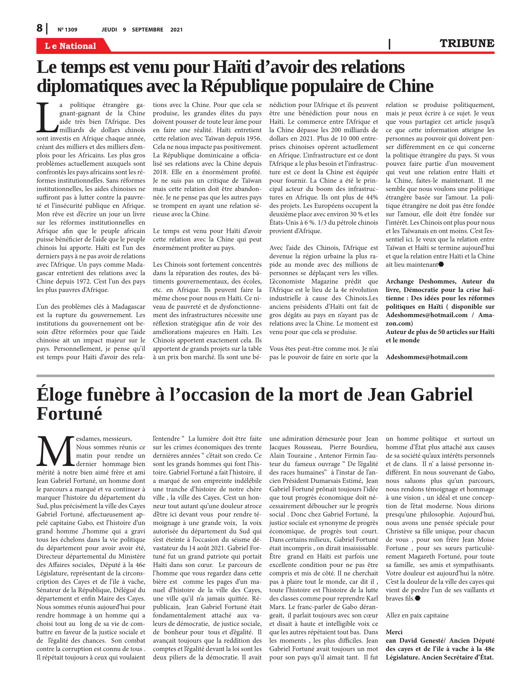 Page 8 de l'édition 1309