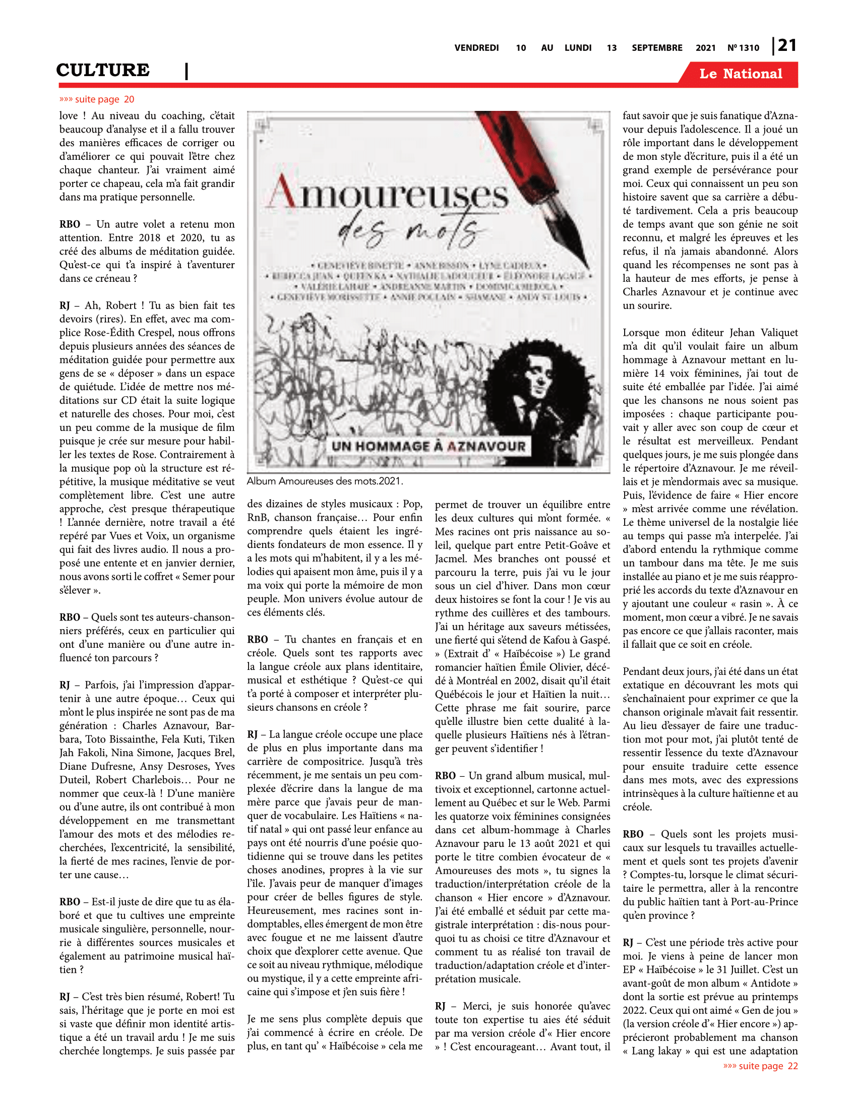 Page 21 de l'édition 1310