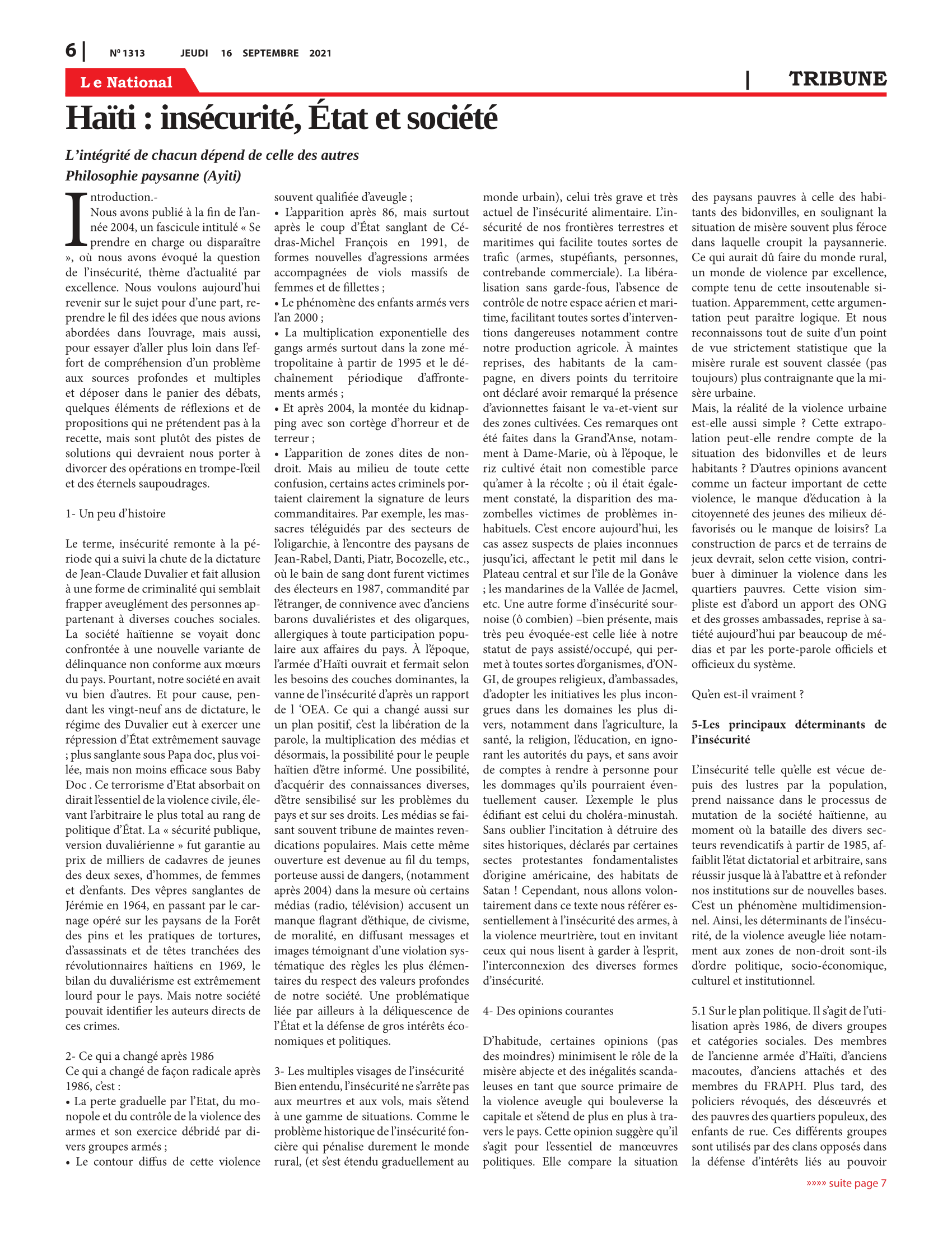 Page 6 de l'édition 1313