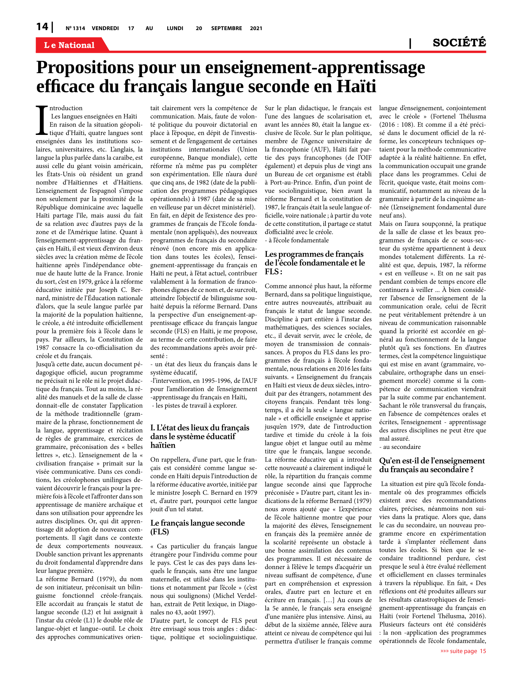 Page 14 de l'édition 1314
