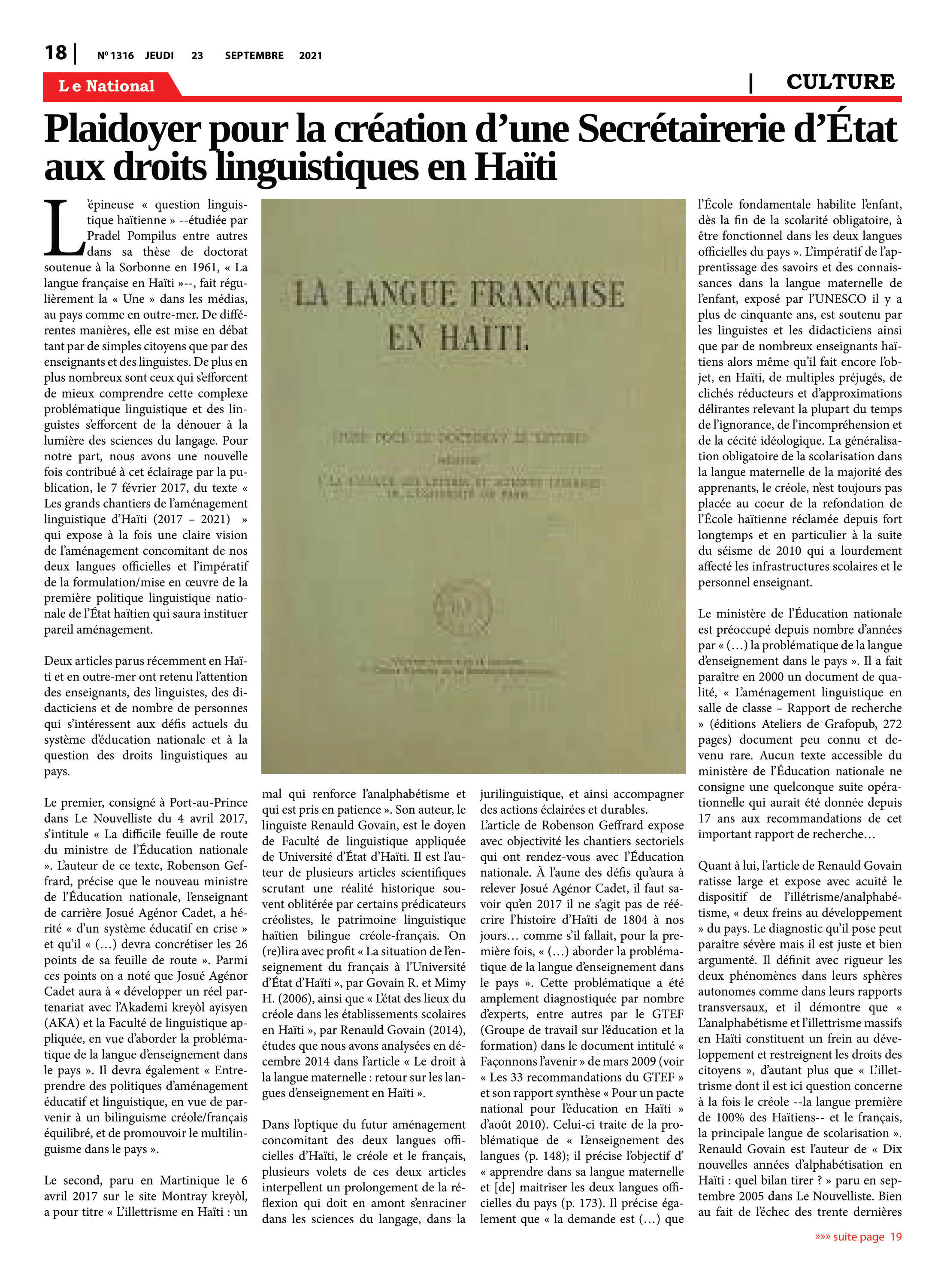 Page 18 de l'édition 1316