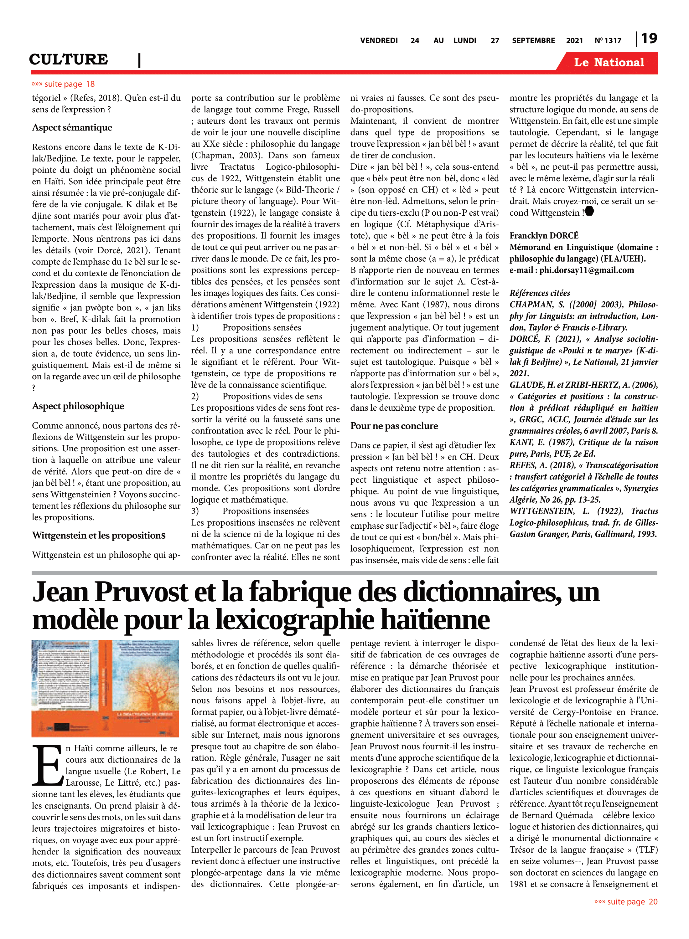 Page 19 de l'édition 1317