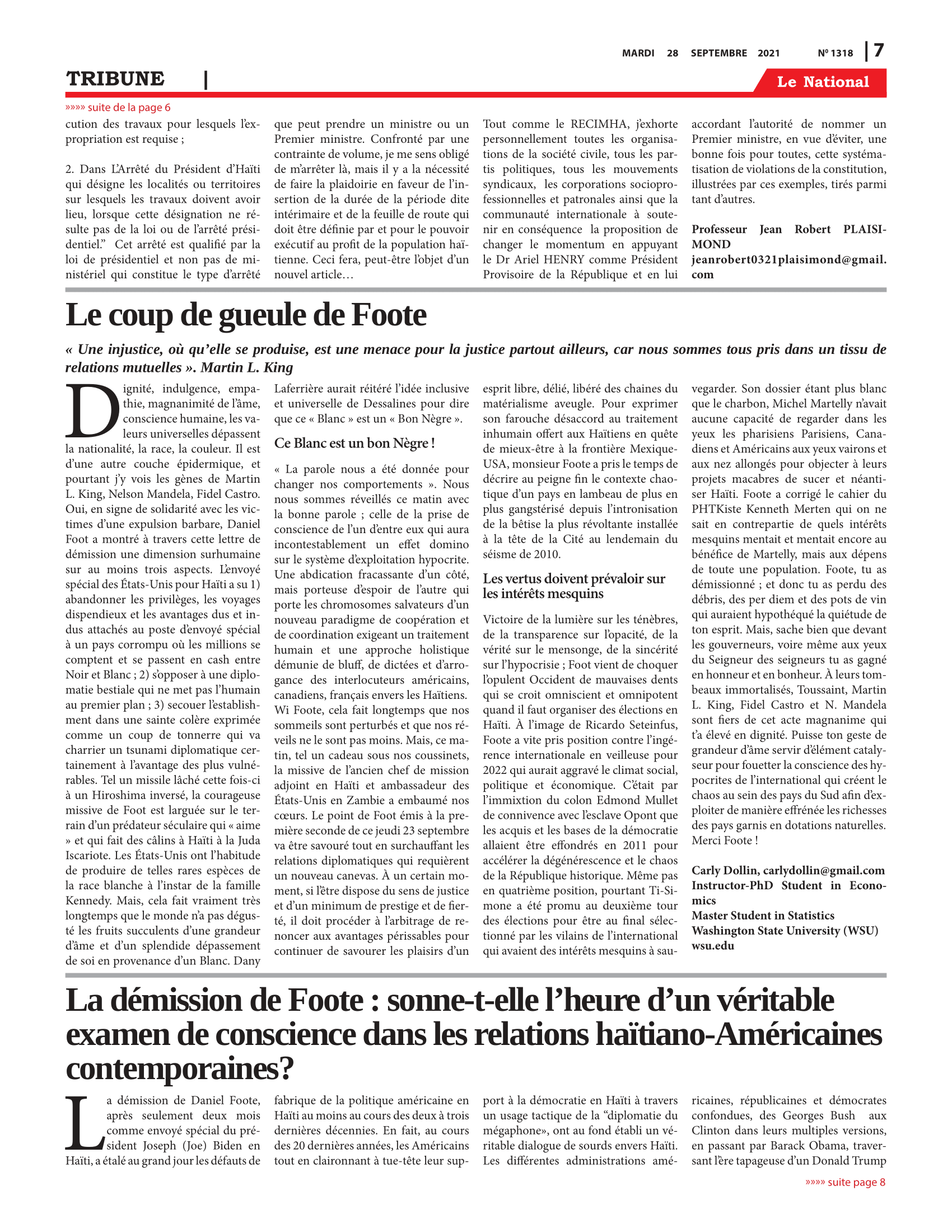 Page 7 de l'édition 1318