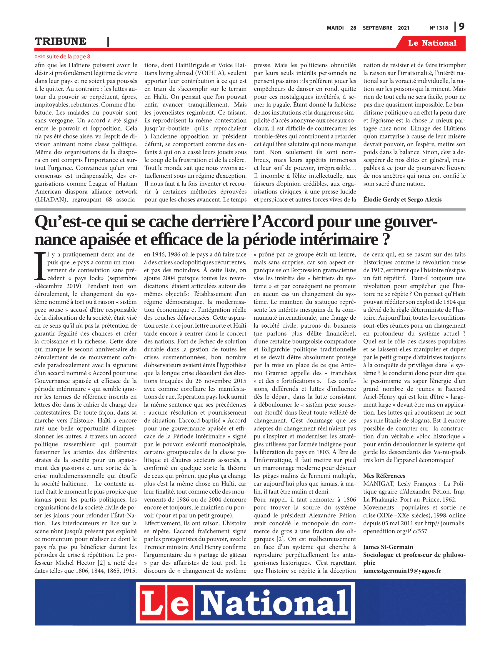 Page 9 de l'édition 1318