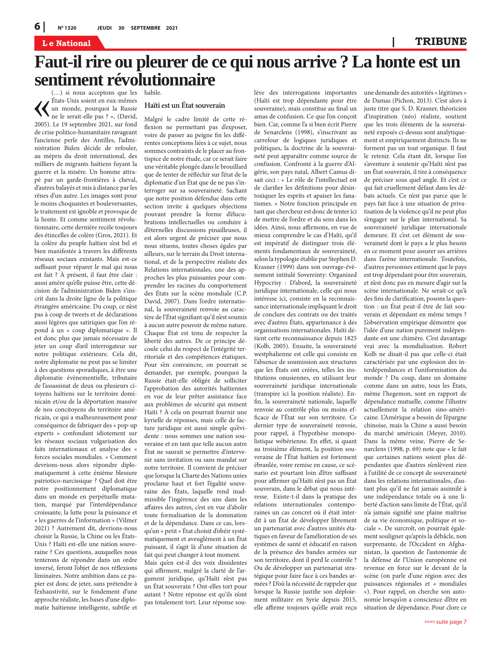 Page 6 de l'édition 1320