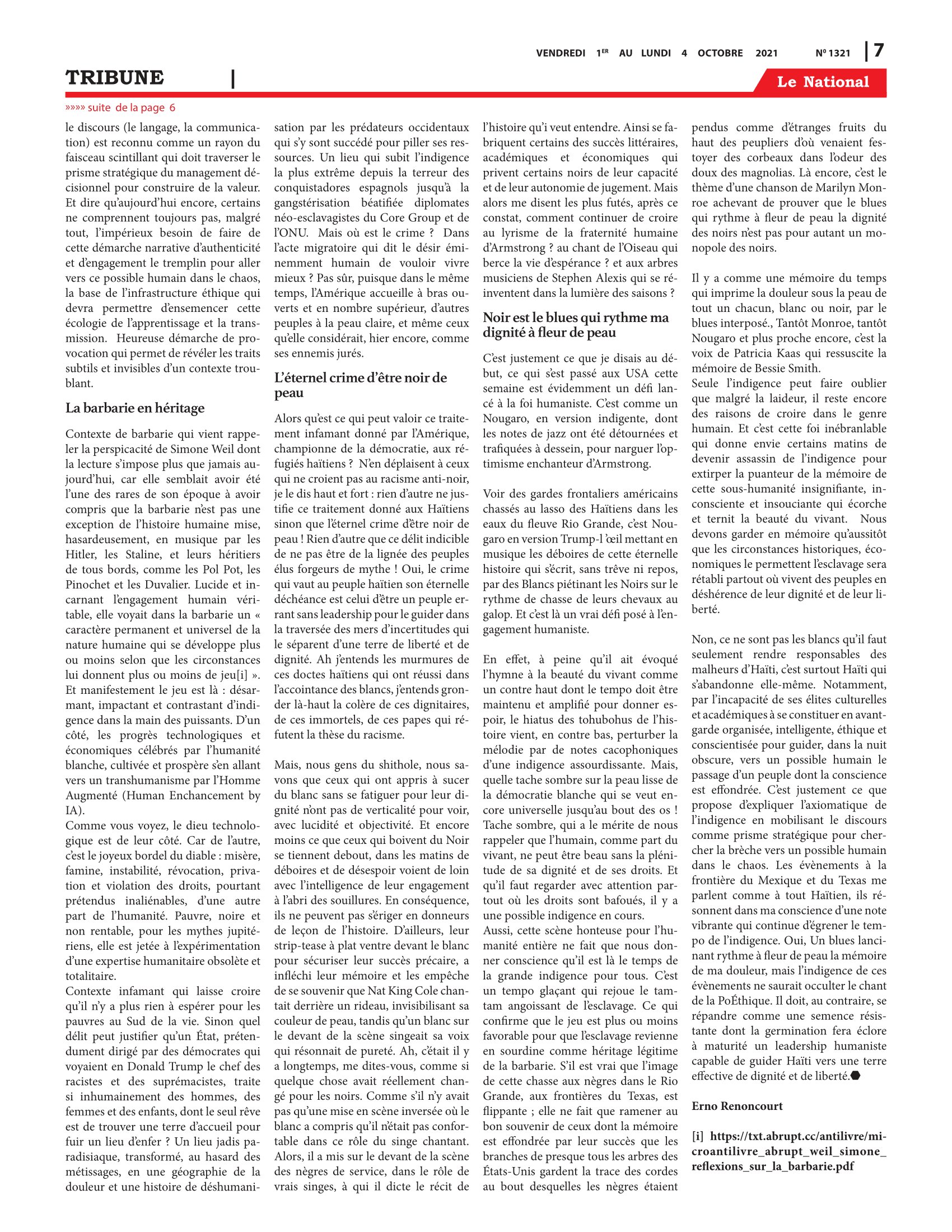 Page 7 de l'édition 1321