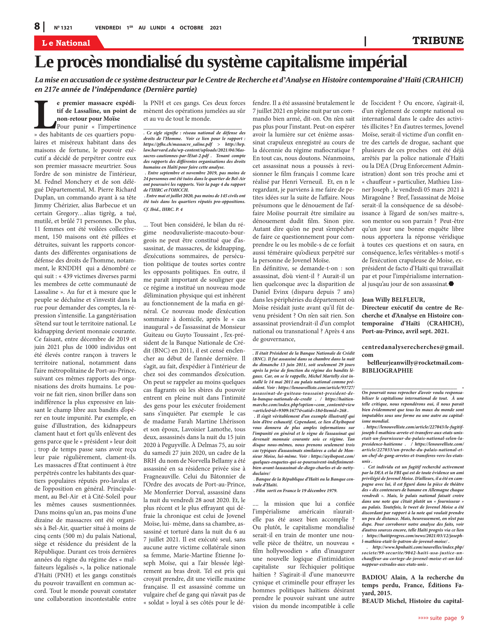 Page 8 de l'édition 1321