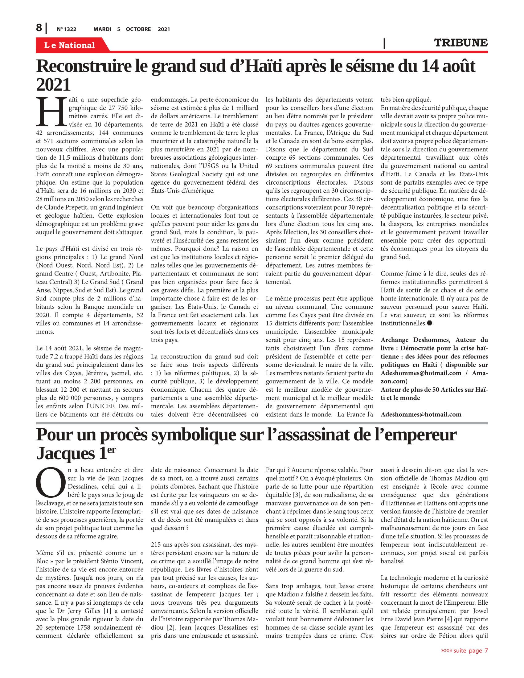 Page 8 de l'édition 1322