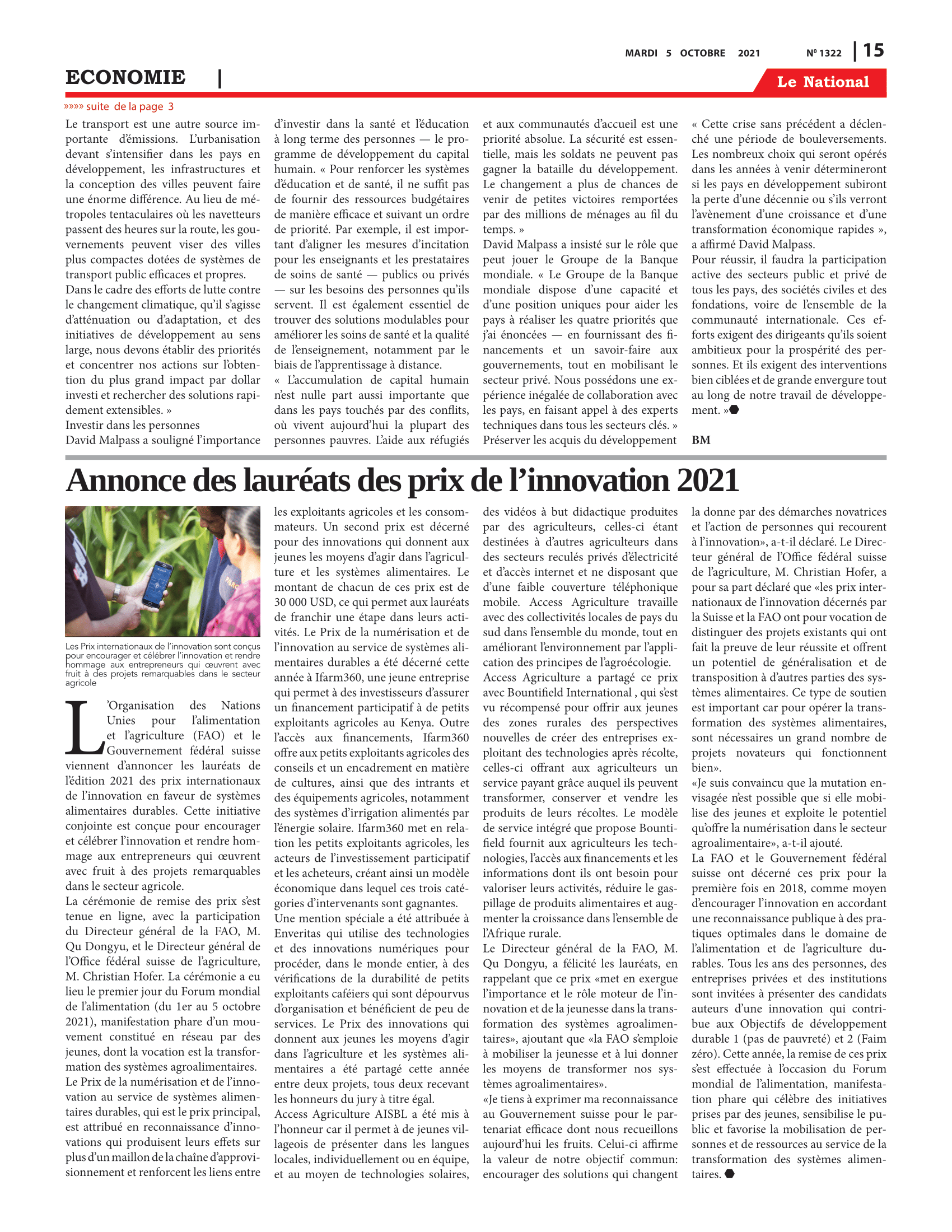 Page 15 de l'édition 1322