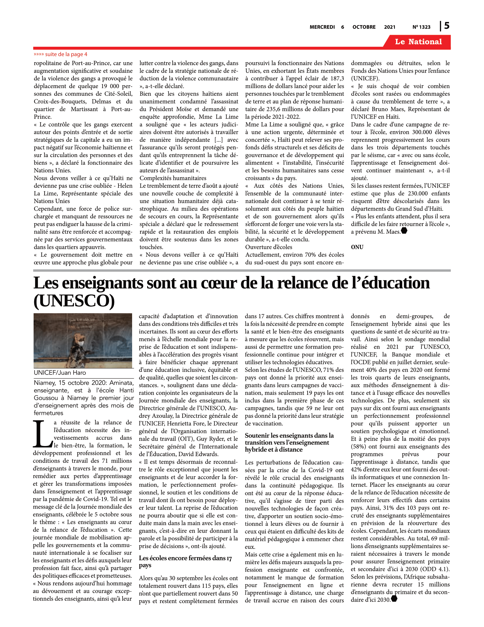 Page 5 de l'édition 1323