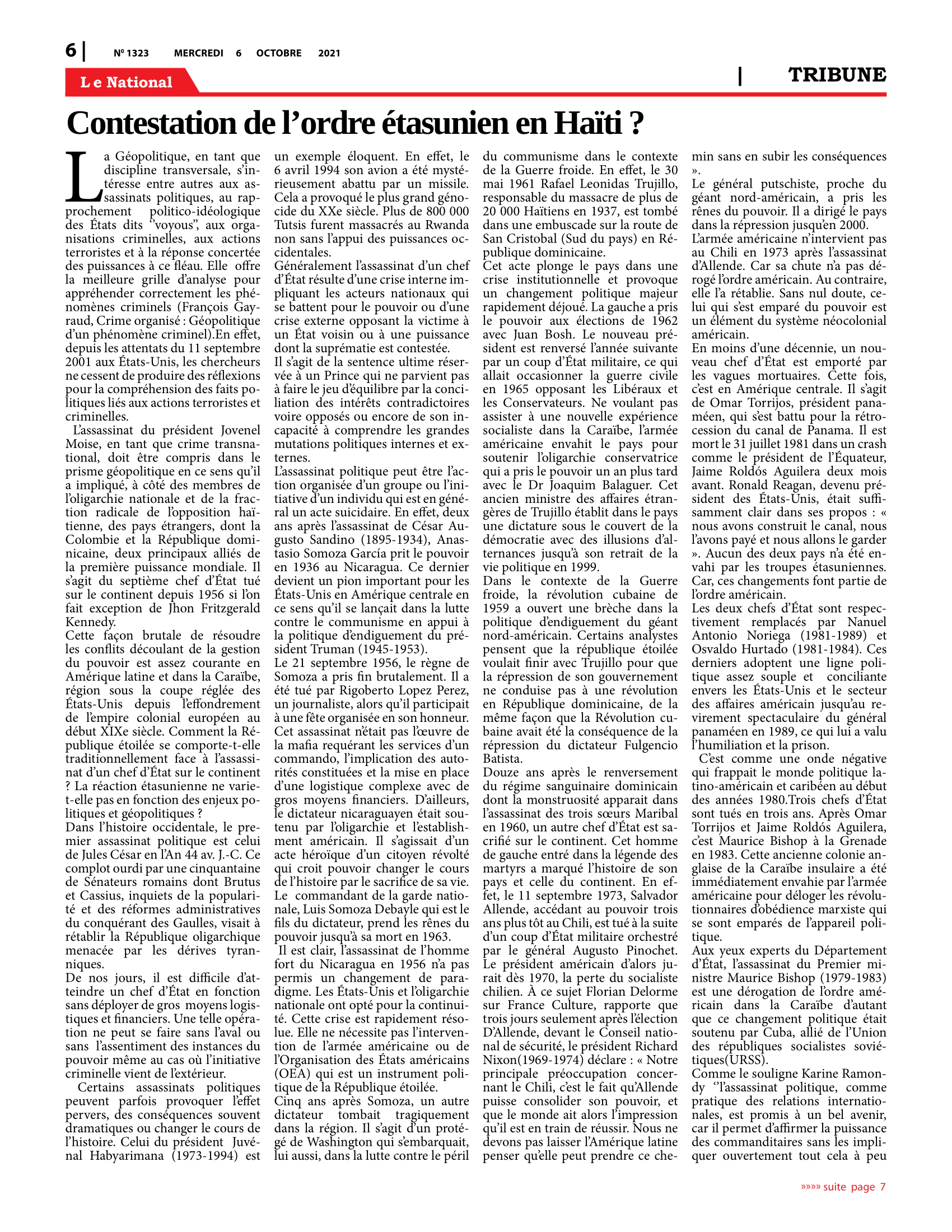 Page 6 de l'édition 1323