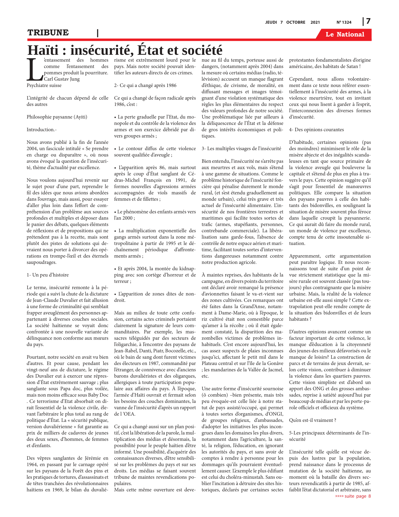 Page 7 de l'édition 1324