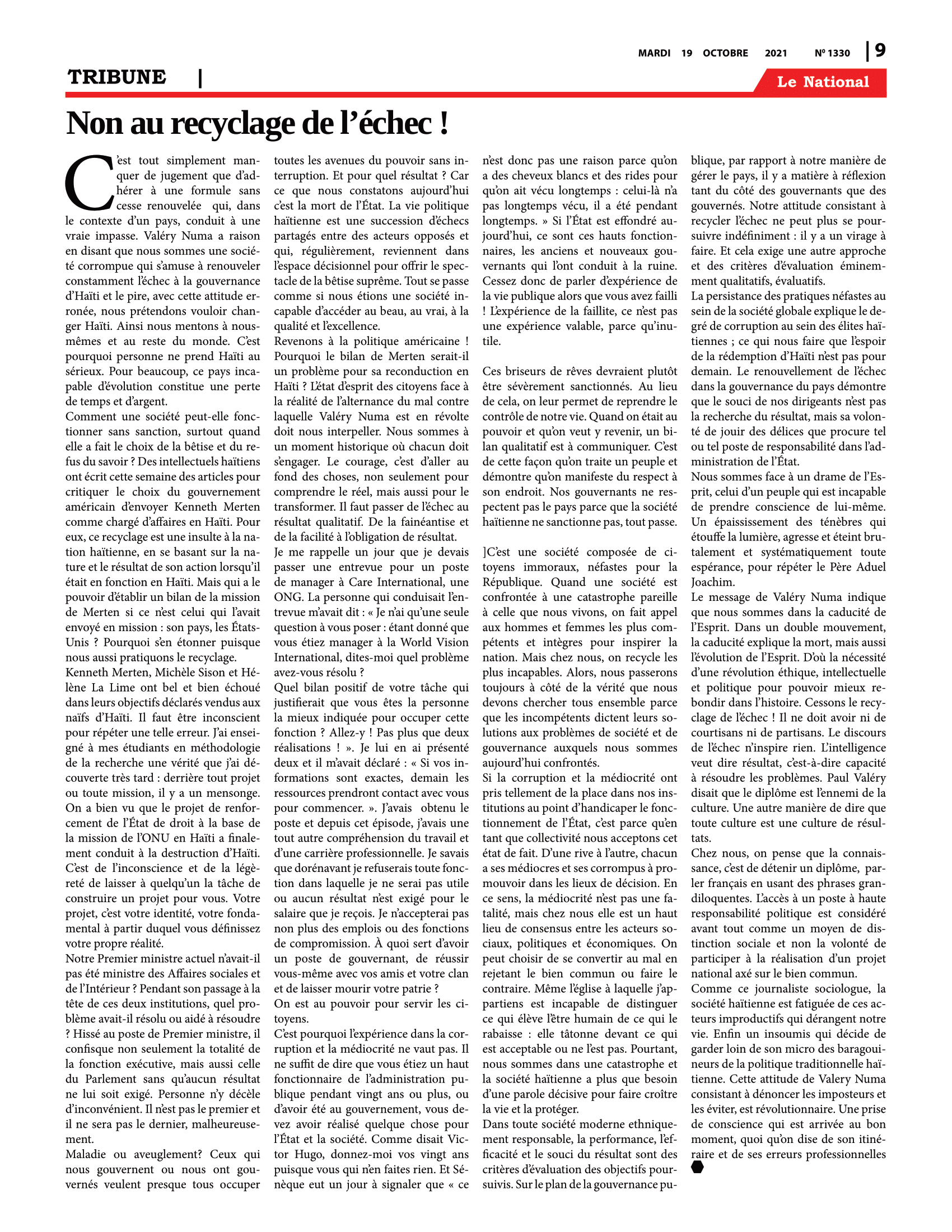 Page 9 de l'édition 1330