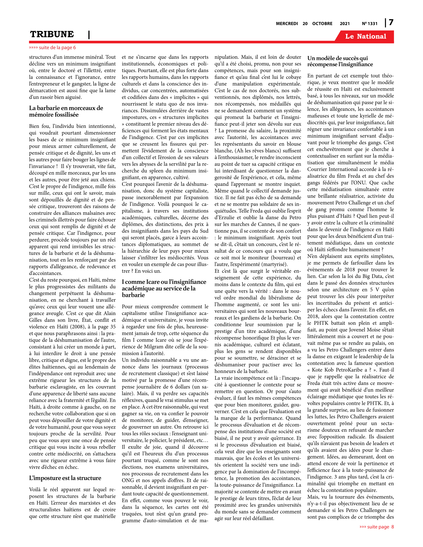 Page 7 de l'édition 1331