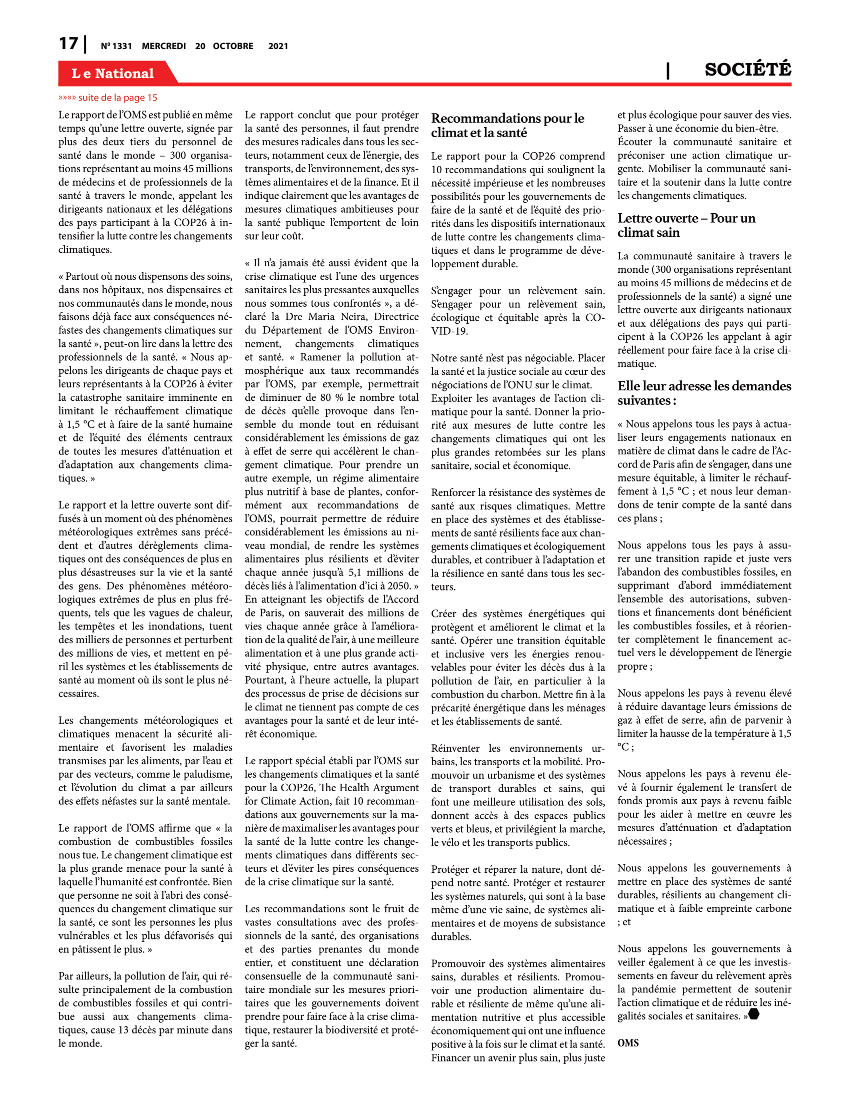 Page 17 de l'édition 1331