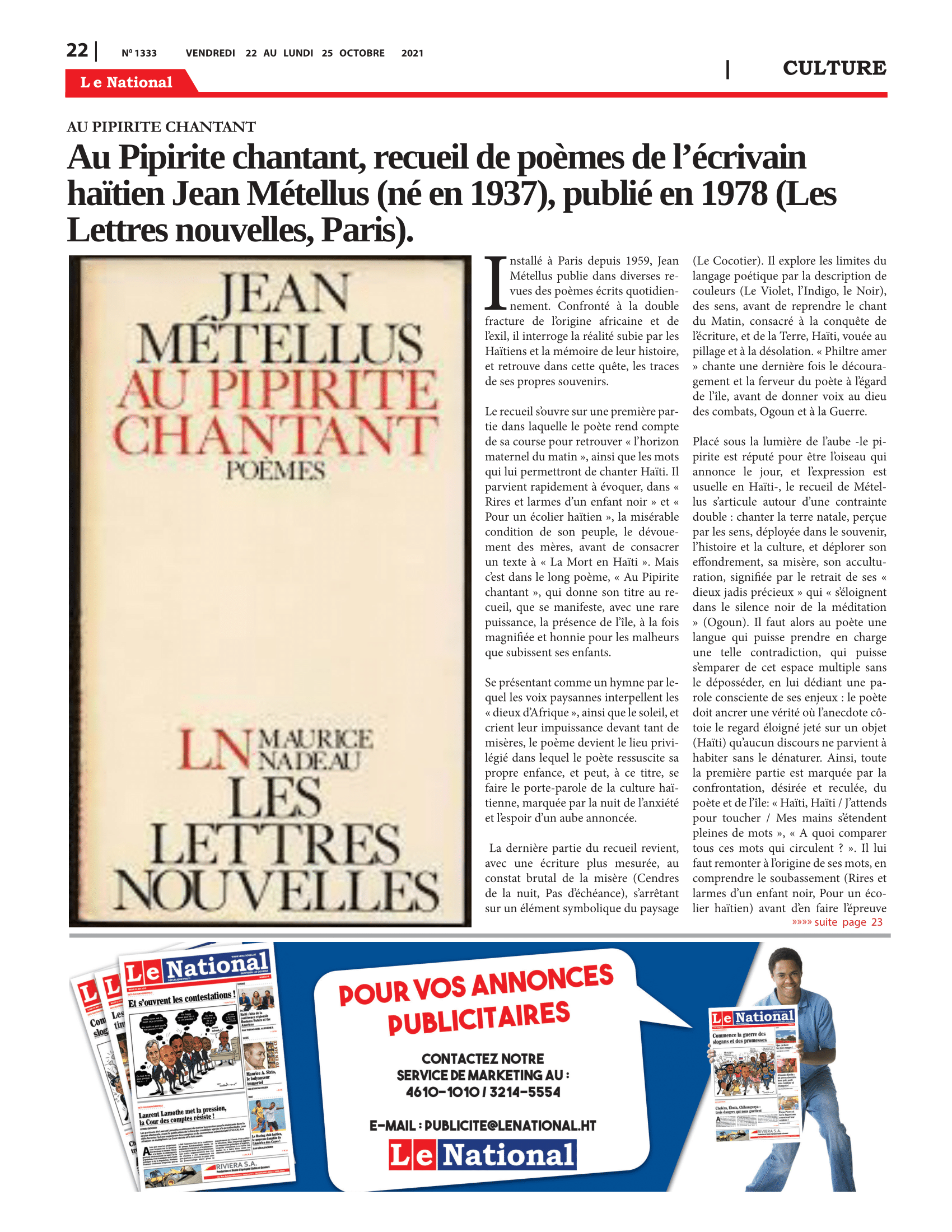 Page 22 de l'édition 1333