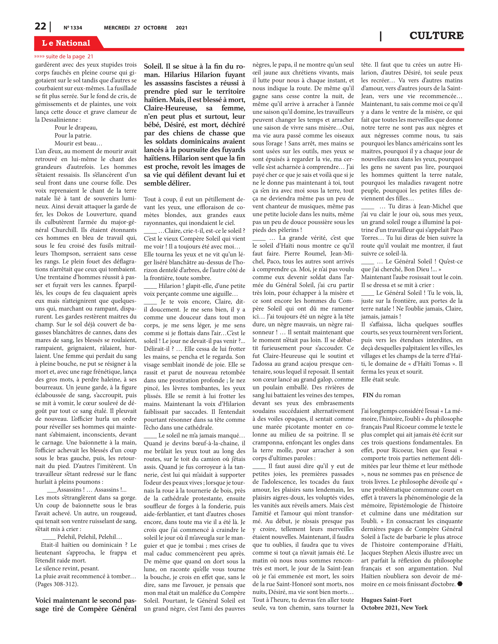 Page 22 de l'édition 1334
