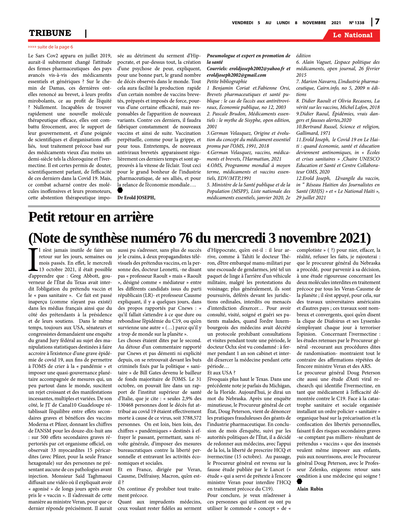 Page 7 de l'édition 1338