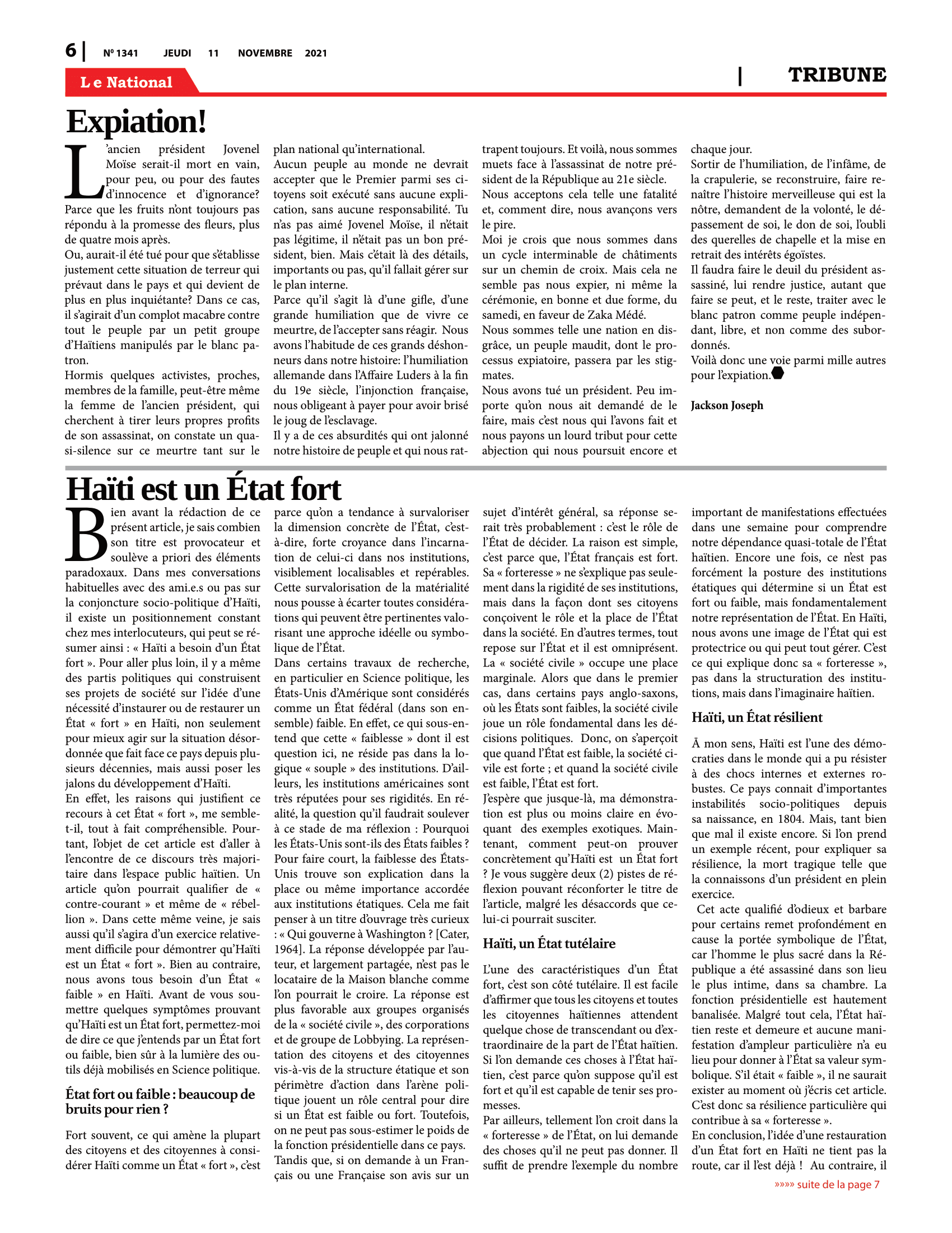 Page 6 de l'édition 1341